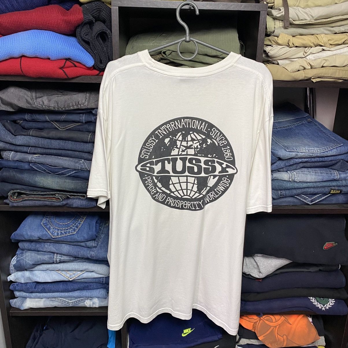 Stussy Vintage Stussy Big Graphic logo y2k opium tee size XL Size US XL / EU 56 / 4 - 1 Thumbnail