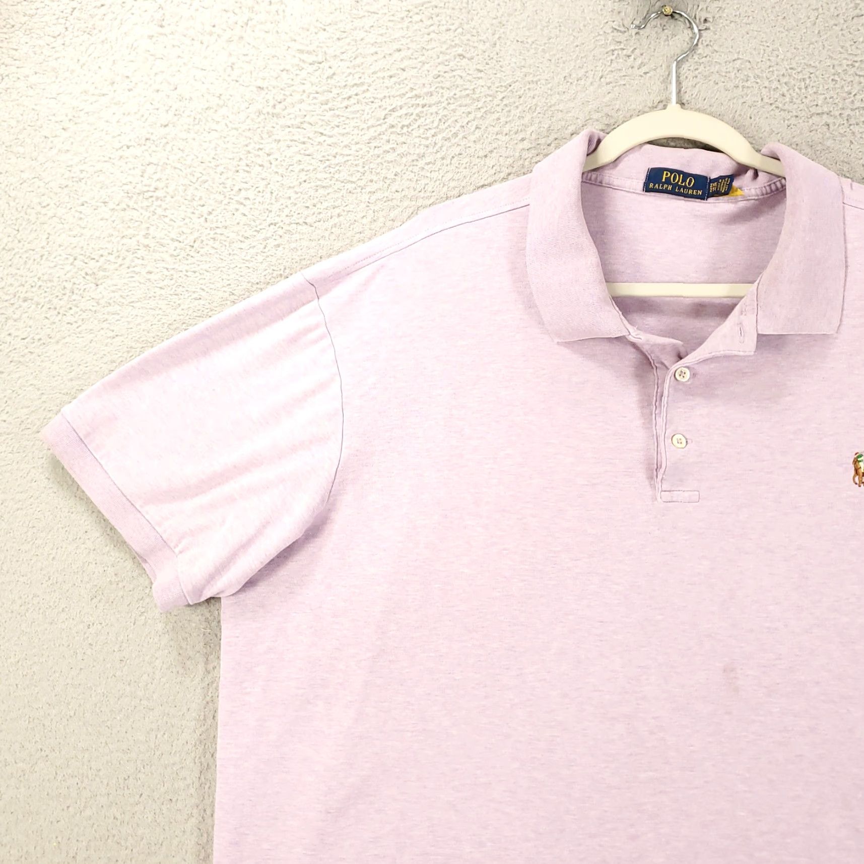 Polo Ralph Lauren Polo Ralph Lauren Polo Shirt Big 2X Mens Purple Collared Knit 100% Cotton Logo Preppy Classic Size US XXL / EU 58 / 5 - 2 Thumbnail