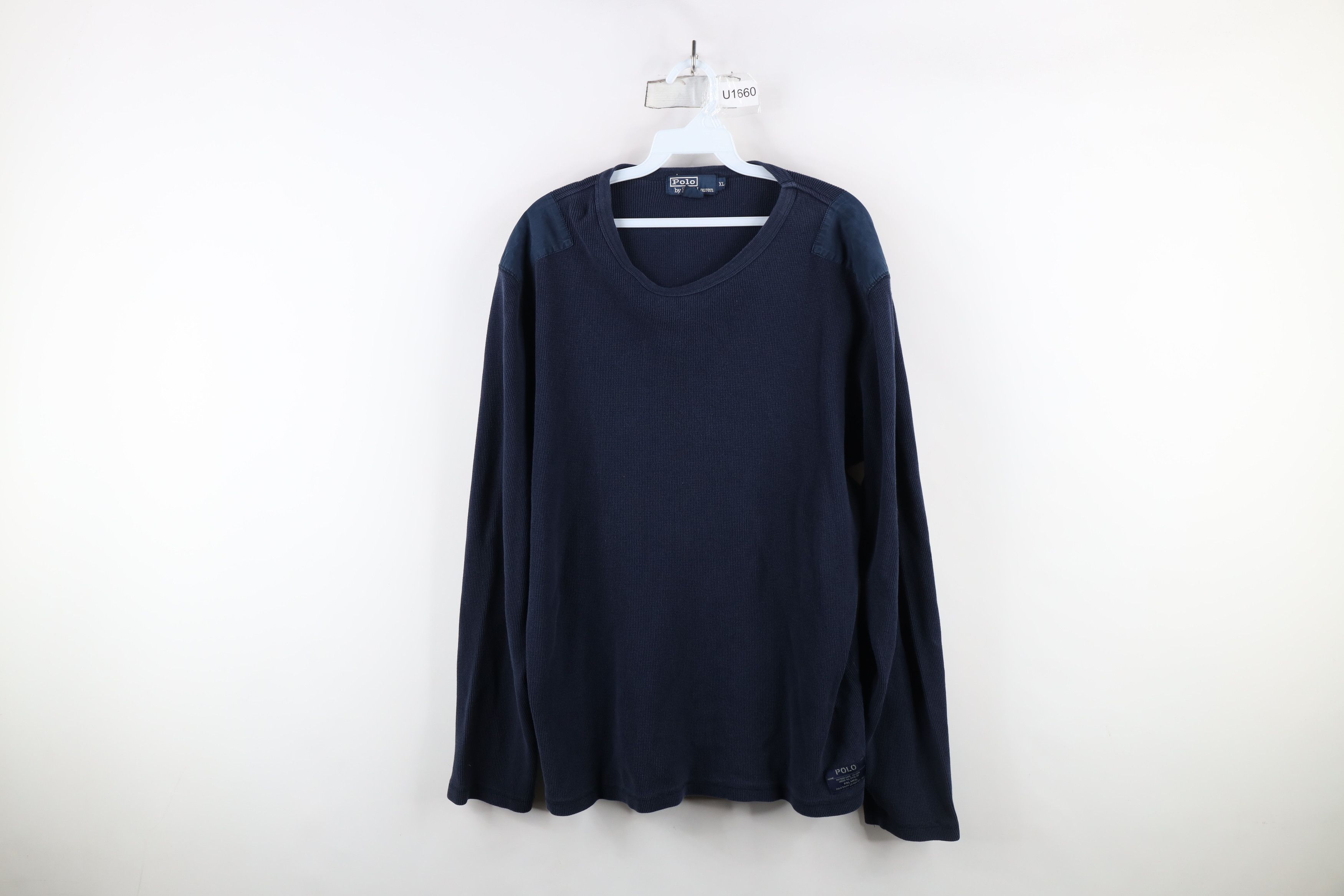 Ralph Lauren × Vintage Vintage 90s Streetwear Ralph Lauren Waffle Knit T-Shirt Size US XL / EU 56 / 4 - 1 Thumbnail