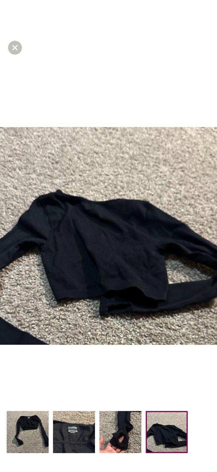 Other Black cropped long sleeve Size S / US 4 / IT 40 - 3 Thumbnail
