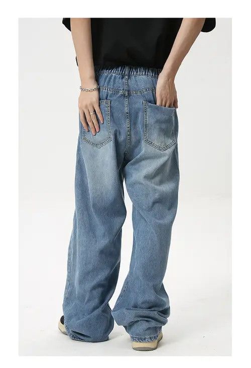 Other Loose straight elastic waist casual jeans Size US 32 / EU 48 - 3 Thumbnail