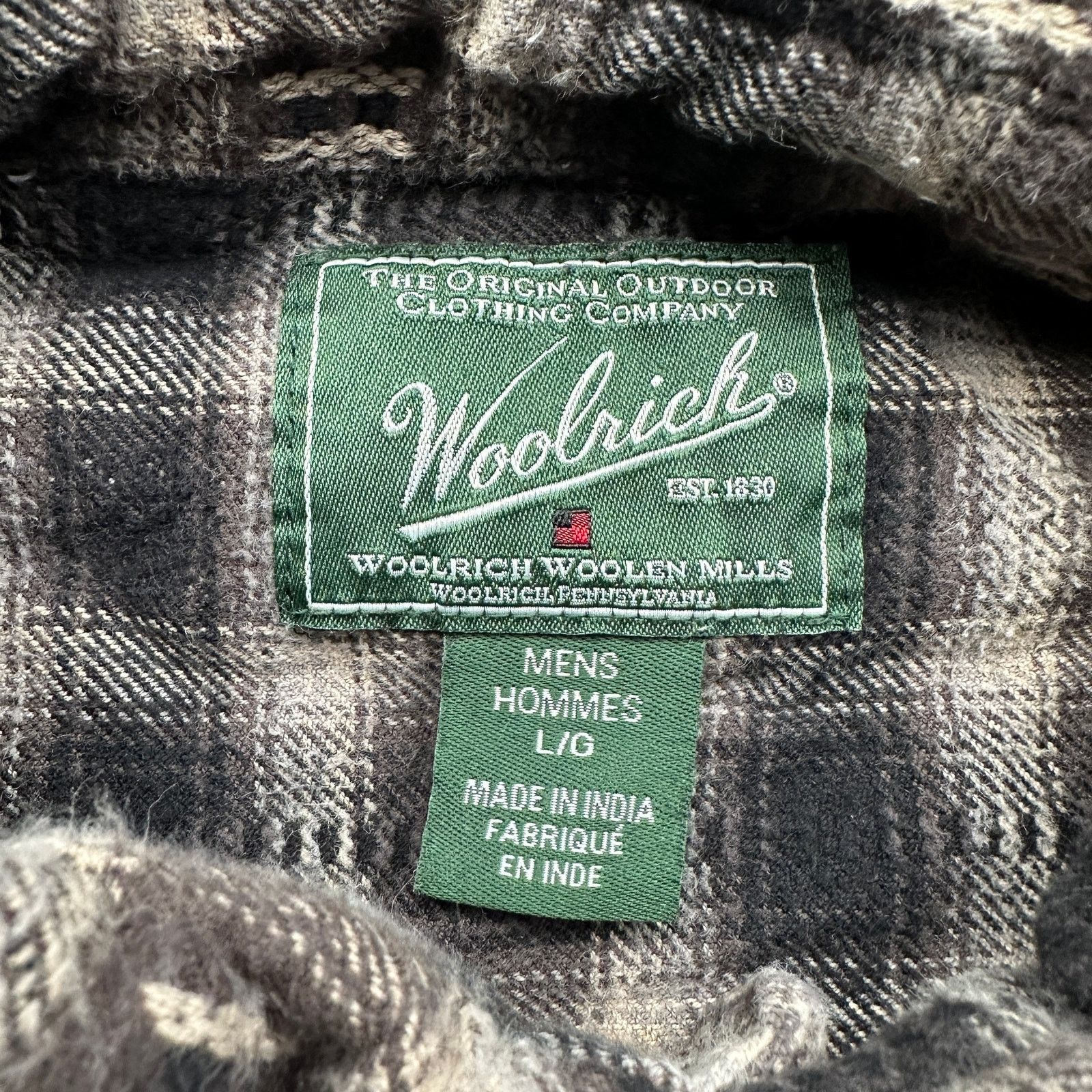 Woolrich Woolen Mills Woolrich Ombre Check Southwestern Shirt Mens L Black Flannel Size US XL / EU 56 / 4 - 3 Thumbnail