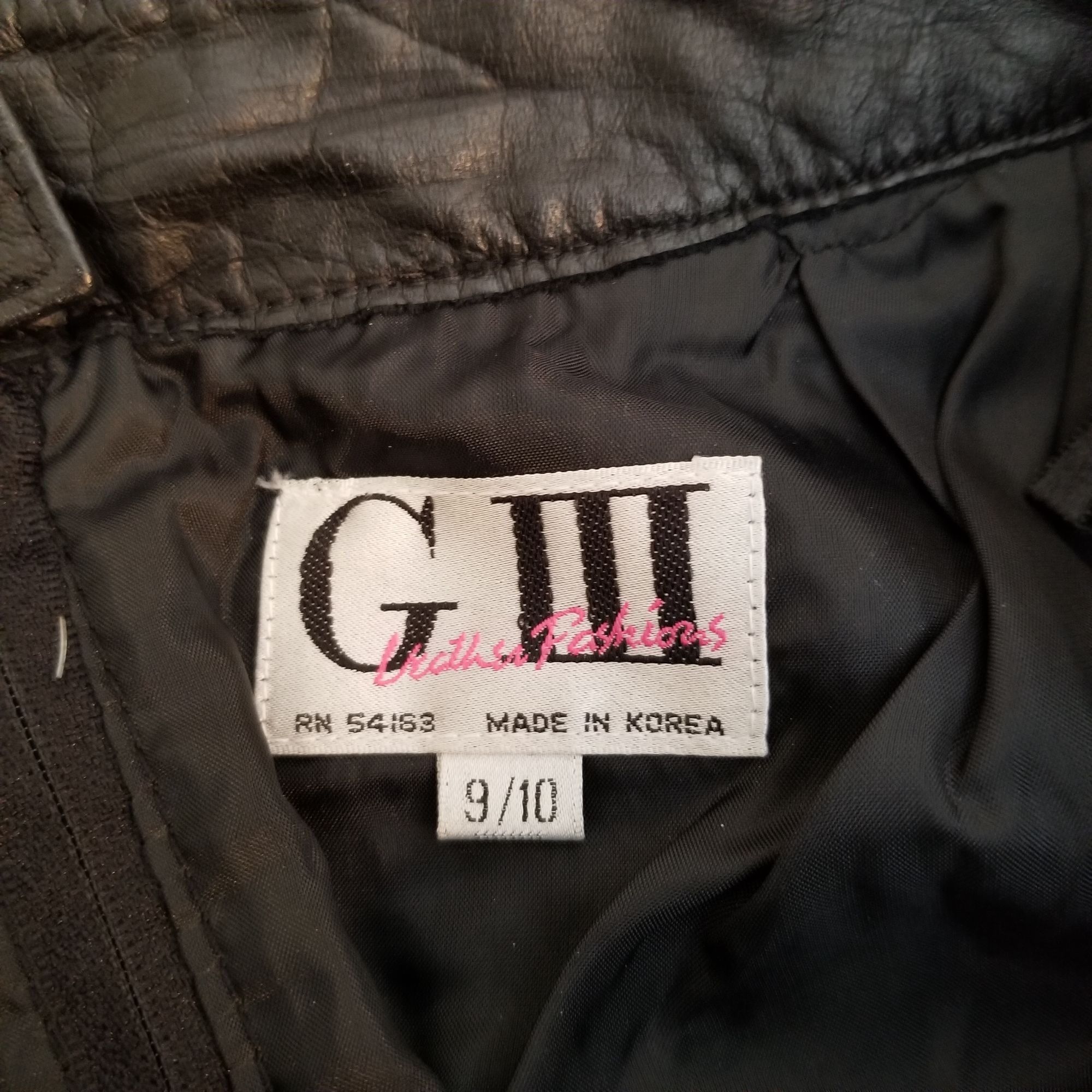 Other GIII Black Pencil Leather Skirt High Waisted Back Slit Goth Size 32" / US 10 / IT 46 - 4 Thumbnail