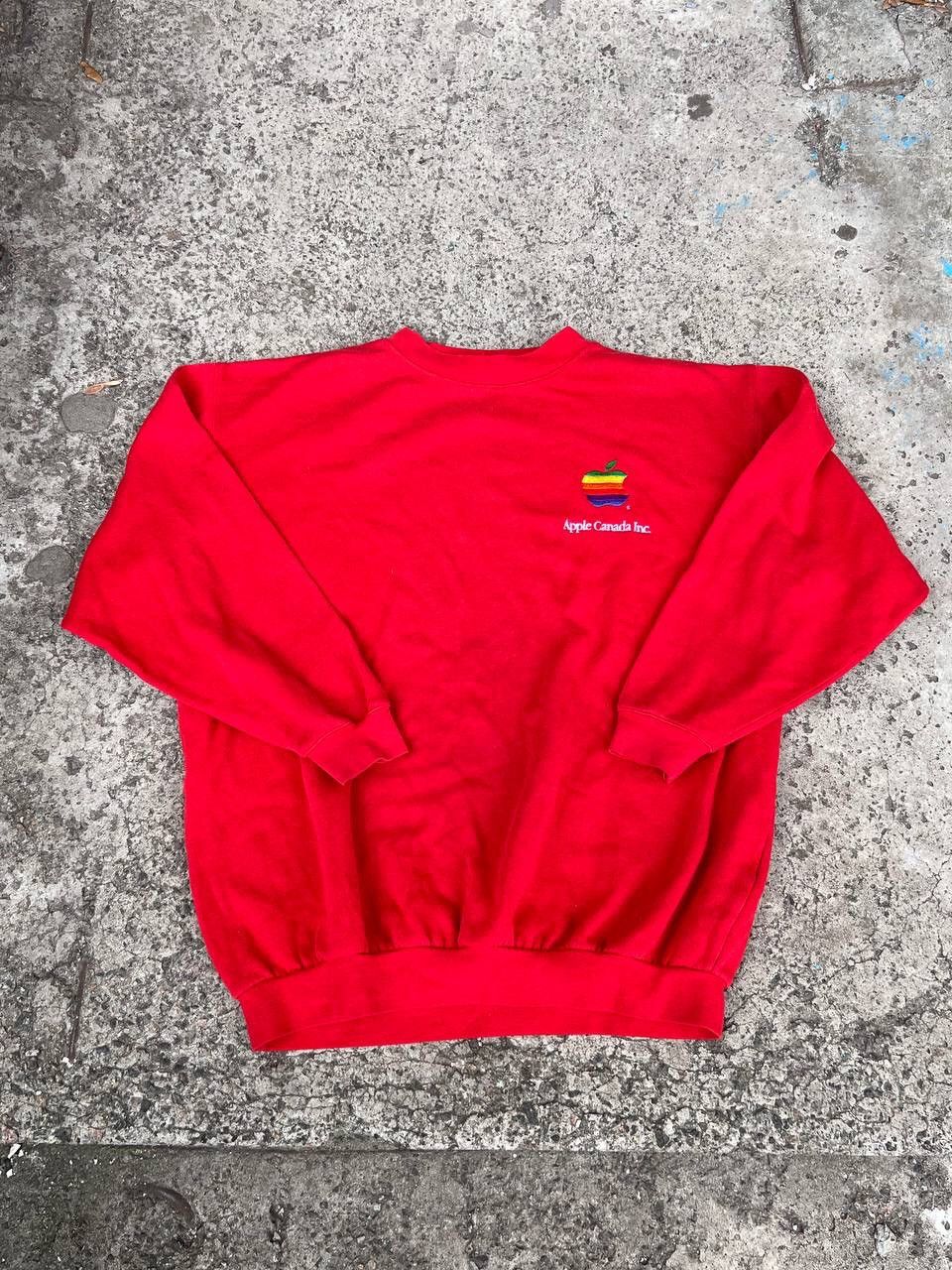 Apple × Vintage Vintage 1990s Apple Computer Sweatshirt Crewneck Rainbow Size US L / EU 52-54 / 3 - 1 Thumbnail