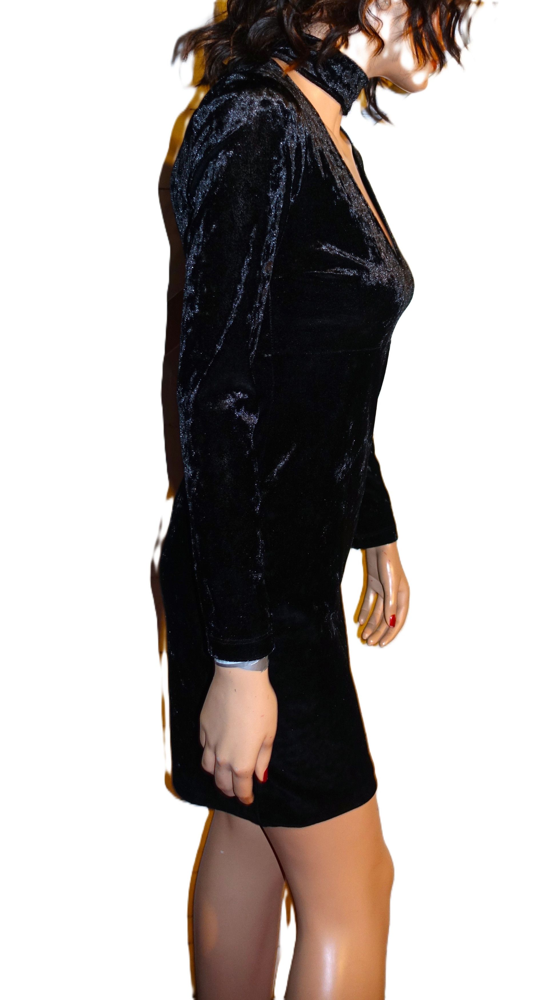 Other Bardot Black Choker Velvet Dress 4 Size S / US 4 / IT 40 - 6 Thumbnail