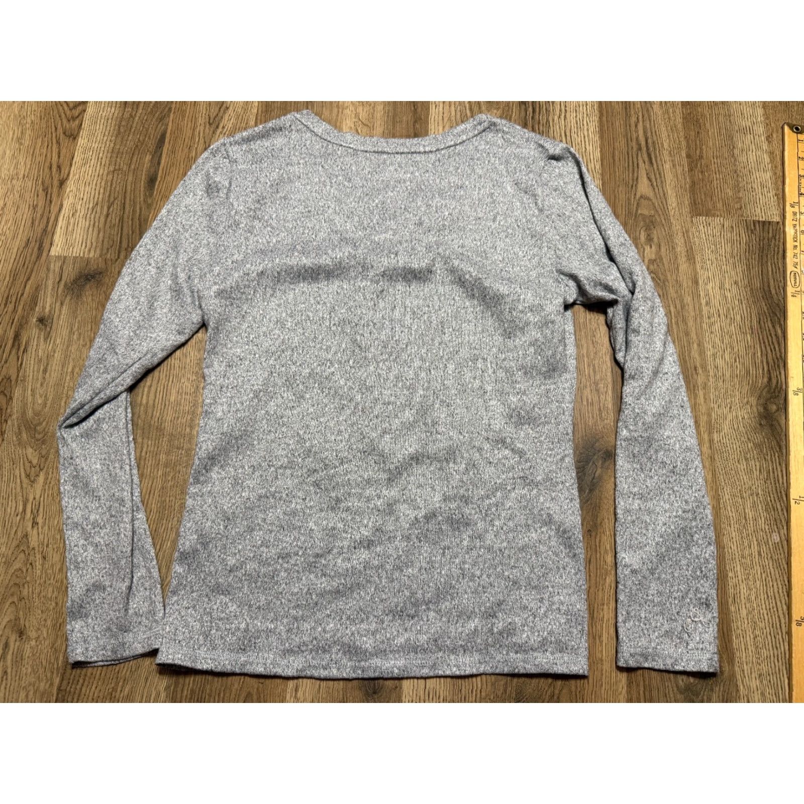 Hurley Hurley Shirt Women’s L Gray V-Neck Long Sleeve T-Shirt Regular Size L / US 10 / IT 46 - 2 Thumbnail
