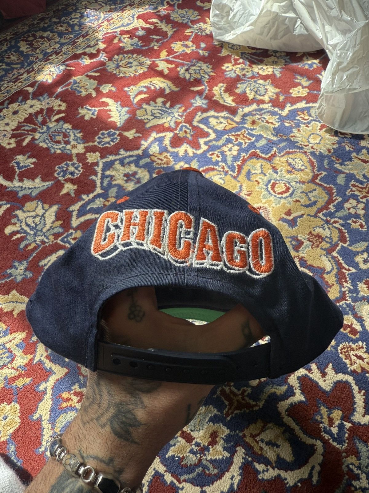 NHL Vintage 90s Chicago Bears Snapback Hat NFL Navy Blue 90’s Size ONE SIZE - 2 Thumbnail