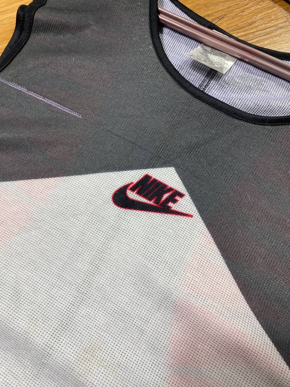Nike × Vintage 90s Nike Central Swoosh Vintage Y2K Oversized Retro T-Shirt Size US XL / EU 56 / 4 - 2 Thumbnail