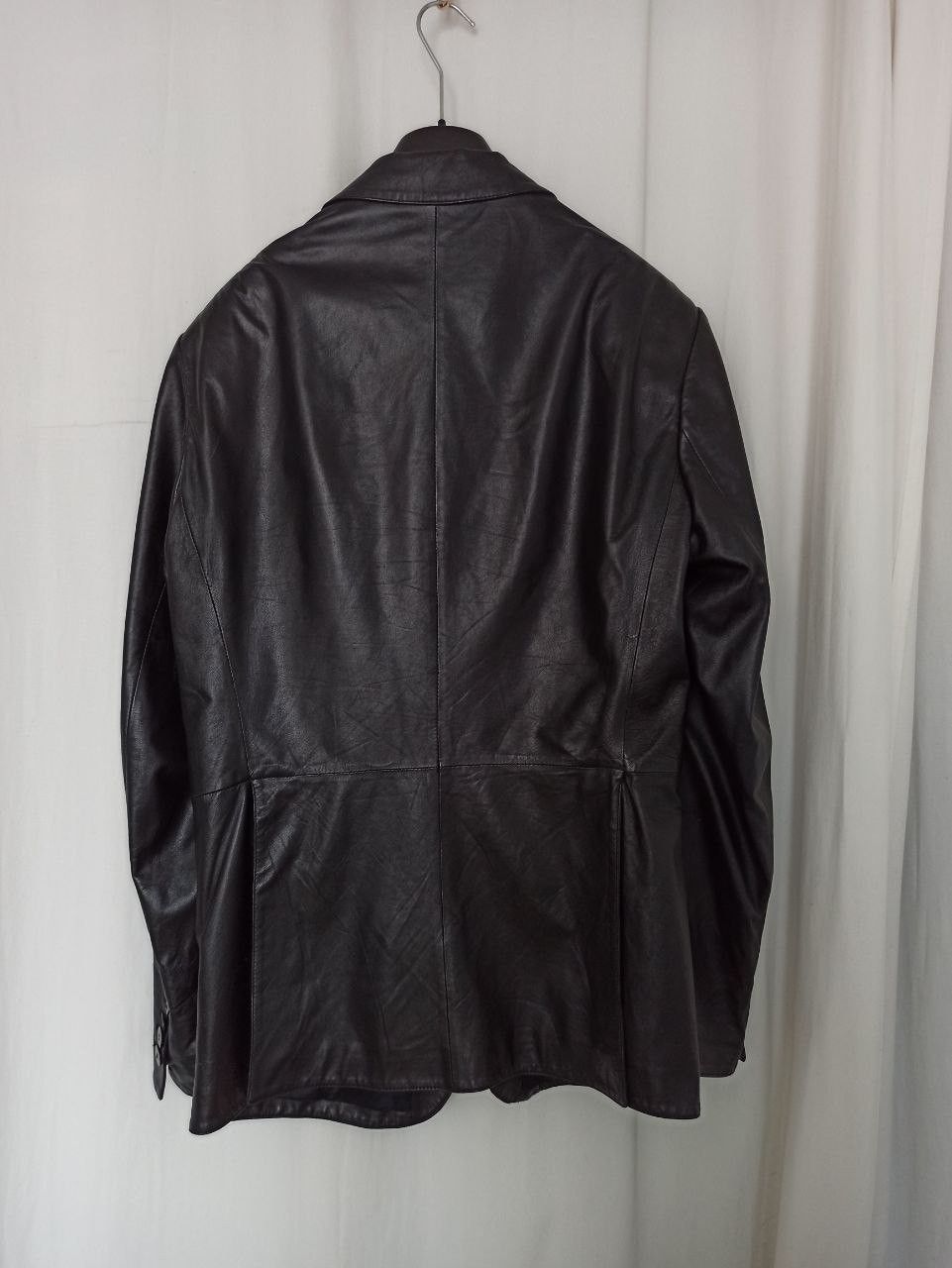 Giorgio Armani Giorgio Armani Single-breasted, nappa-leather jacket Size 50S - 2 Thumbnail