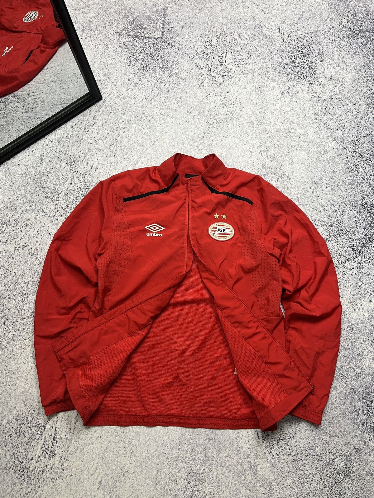 Umbro Vintage Umbro PSV 00s Training Jacket Soccer Football Track Size US S / EU 44-46 / 1 - 6 Thumbnail