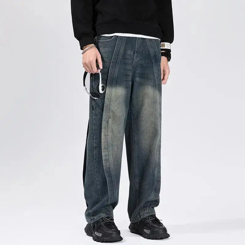 Japanese Brand Retro loose fitting patchwork micro flared jeans Size US 30 / EU 46 - 4 Thumbnail