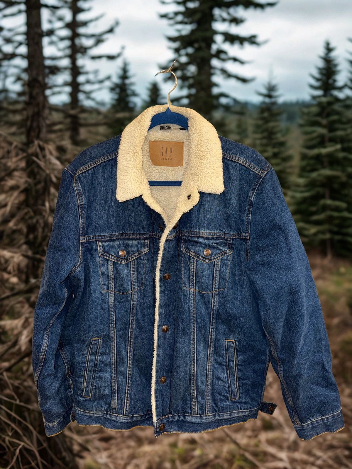 Gap Sherpa lined denim coat Size US L / EU 52-54 / 3 - 1 Thumbnail