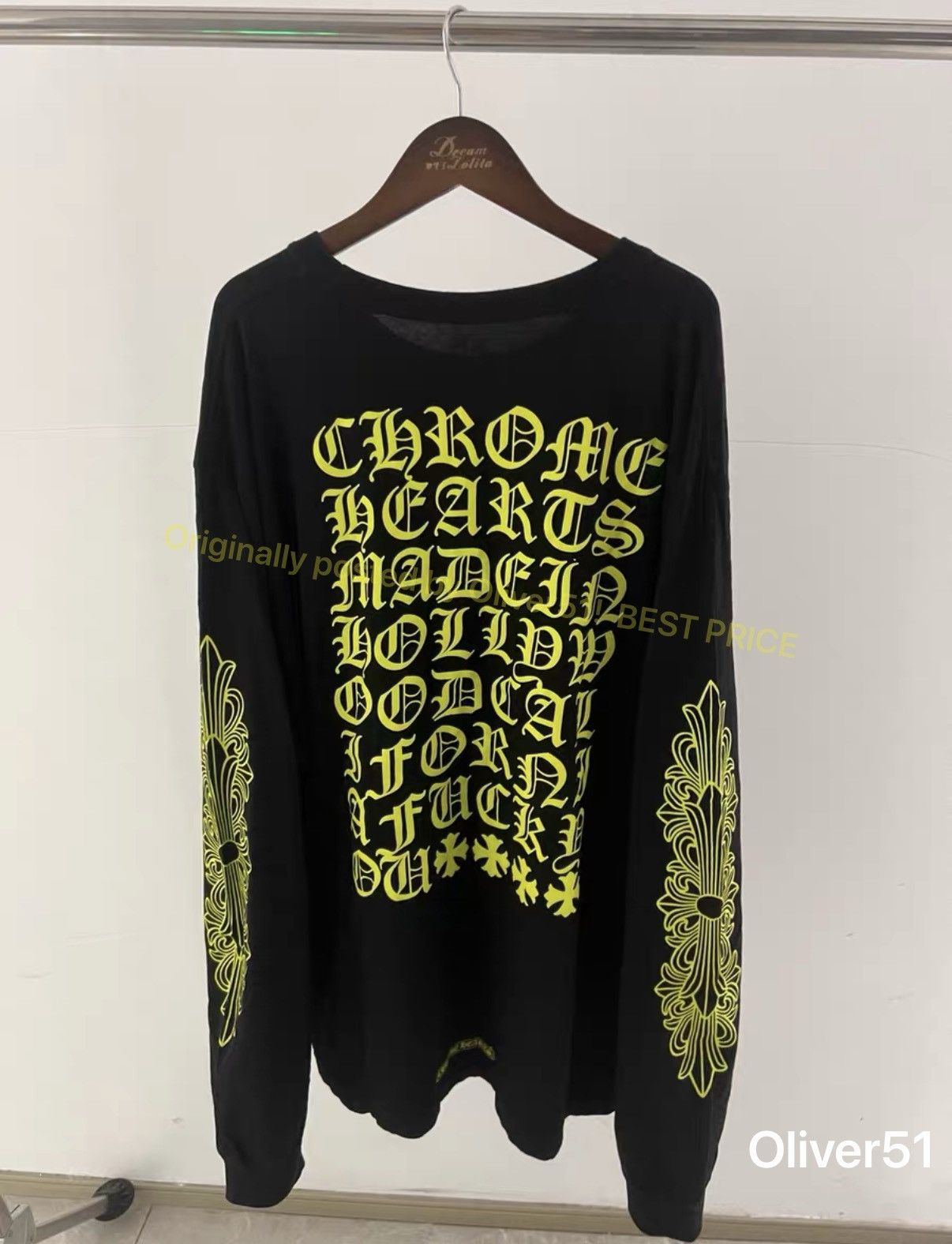 Chrome Hearts Chrome Hearts Hollywood Orange / Black Long Sleeve