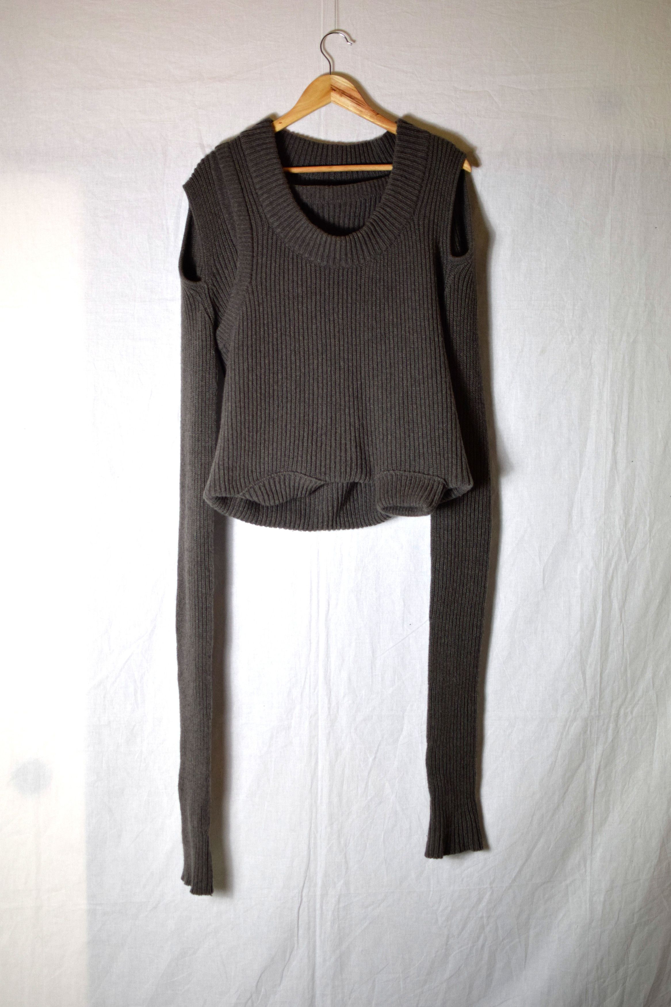 Rick Owens Rick Owens AW21 Banana Sweater - RR02A5608-WSBR Size US L / EU 52-54 / 3 - 2 Thumbnail