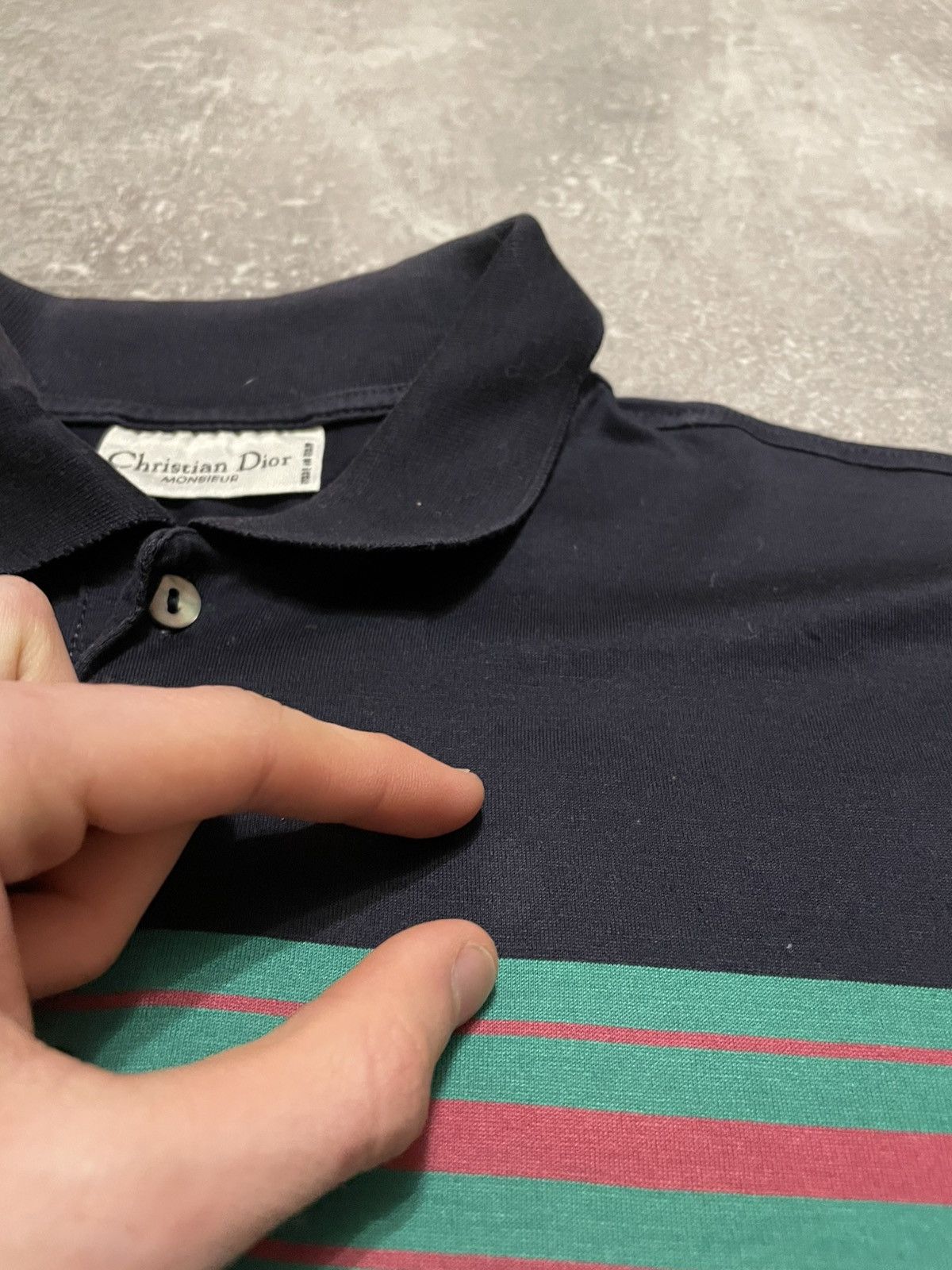 Christian Dior Monsieur Vintage Christian Dior Monsieur Striped Polo Shirt 90s Size US M / EU 48-50 / 2 - 6 Thumbnail