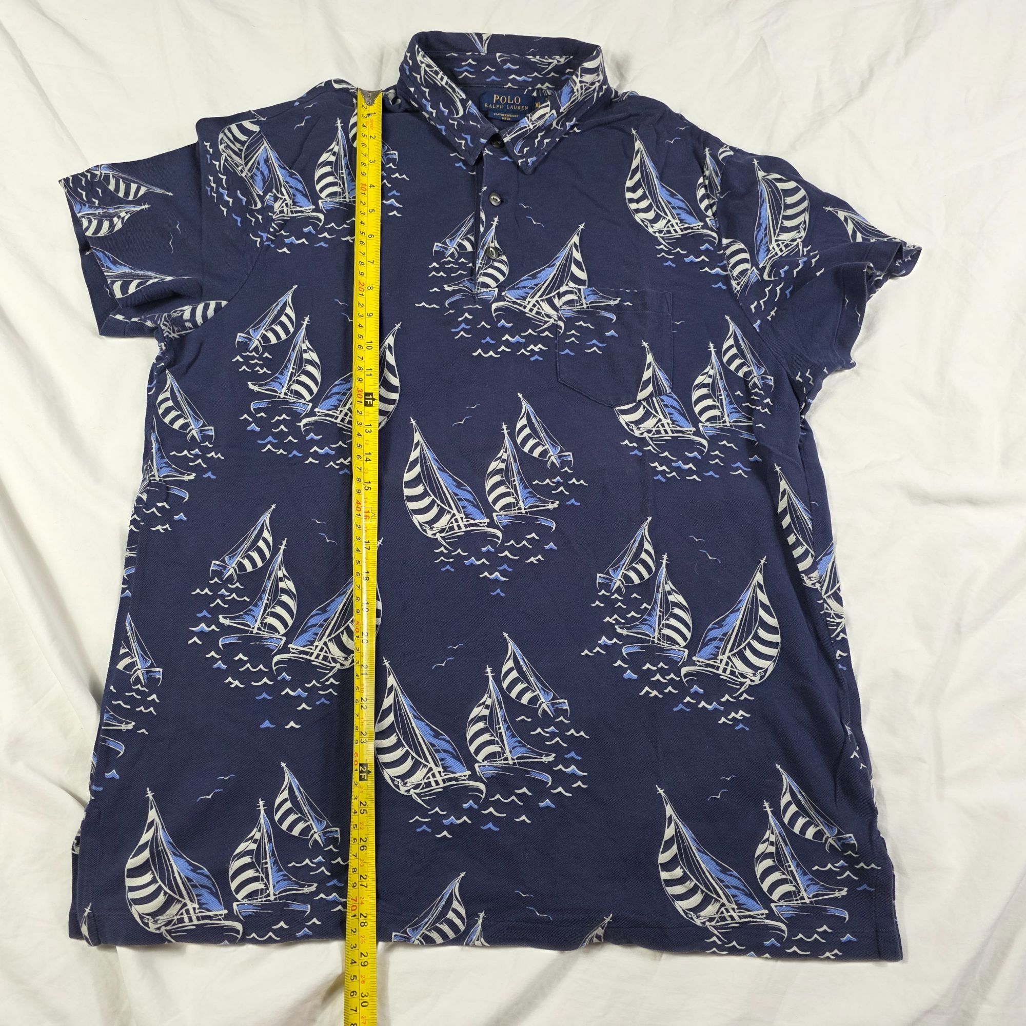 Polo Ralph Lauren Polo Ralph Lauren Mens Size XL Blue Polo Shirt Sailboat Prin Size US XL / EU 56 / 4 - 8 Thumbnail