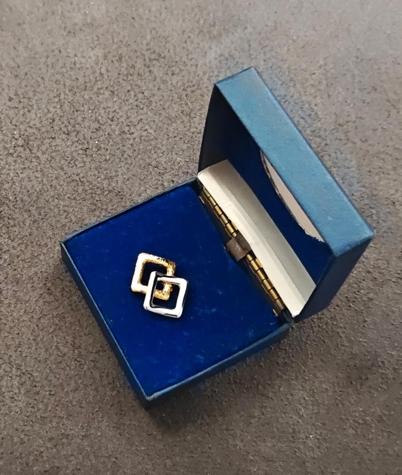 Other 1960s Swank Abstract Link Style Two Tone Textured Tie Tack Size ONE SIZE - 7 Thumbnail
