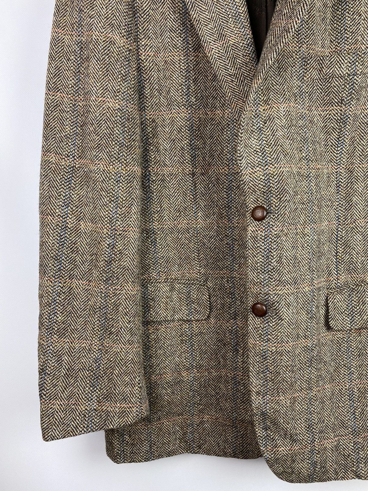 Harris Tweed Barutti Harris Tweed Herringbone wool blazer jacket Size 44R - 8 Thumbnail