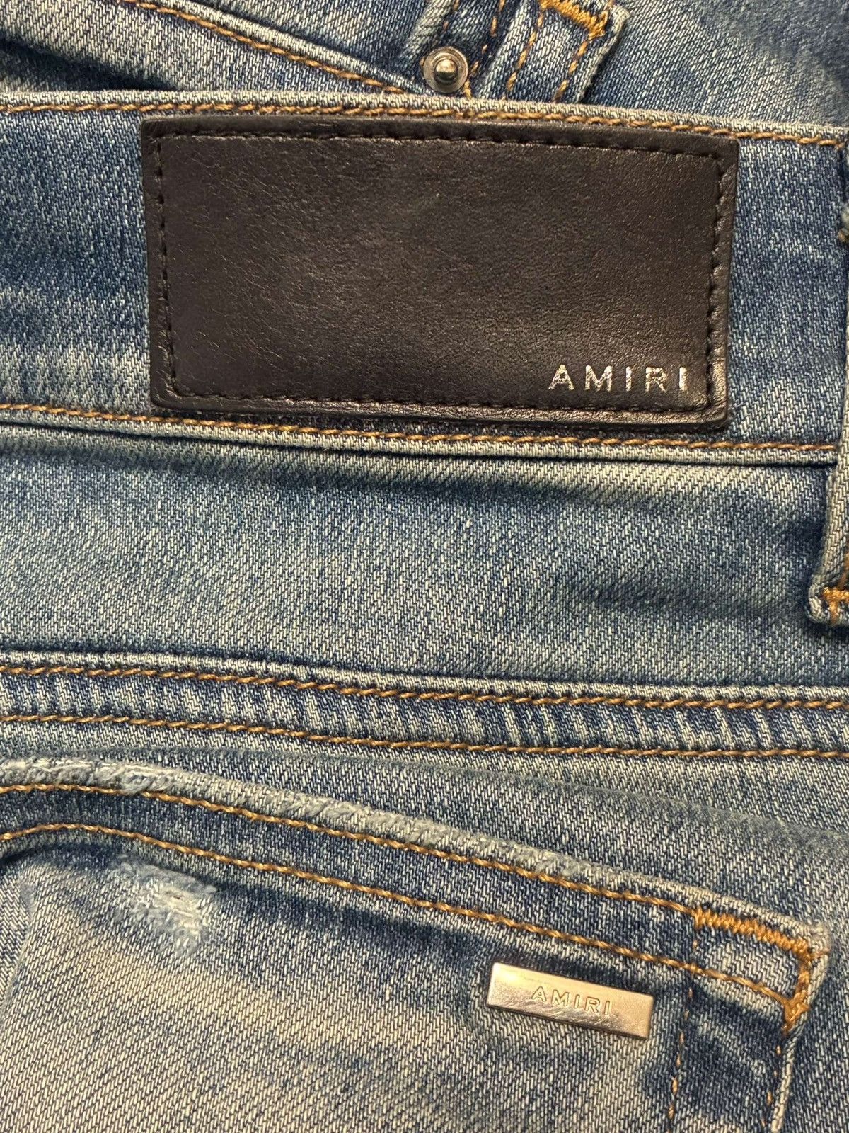 Amiri Amiri art quilted patchwork denim size 33 Size US 33 - 8 Thumbnail