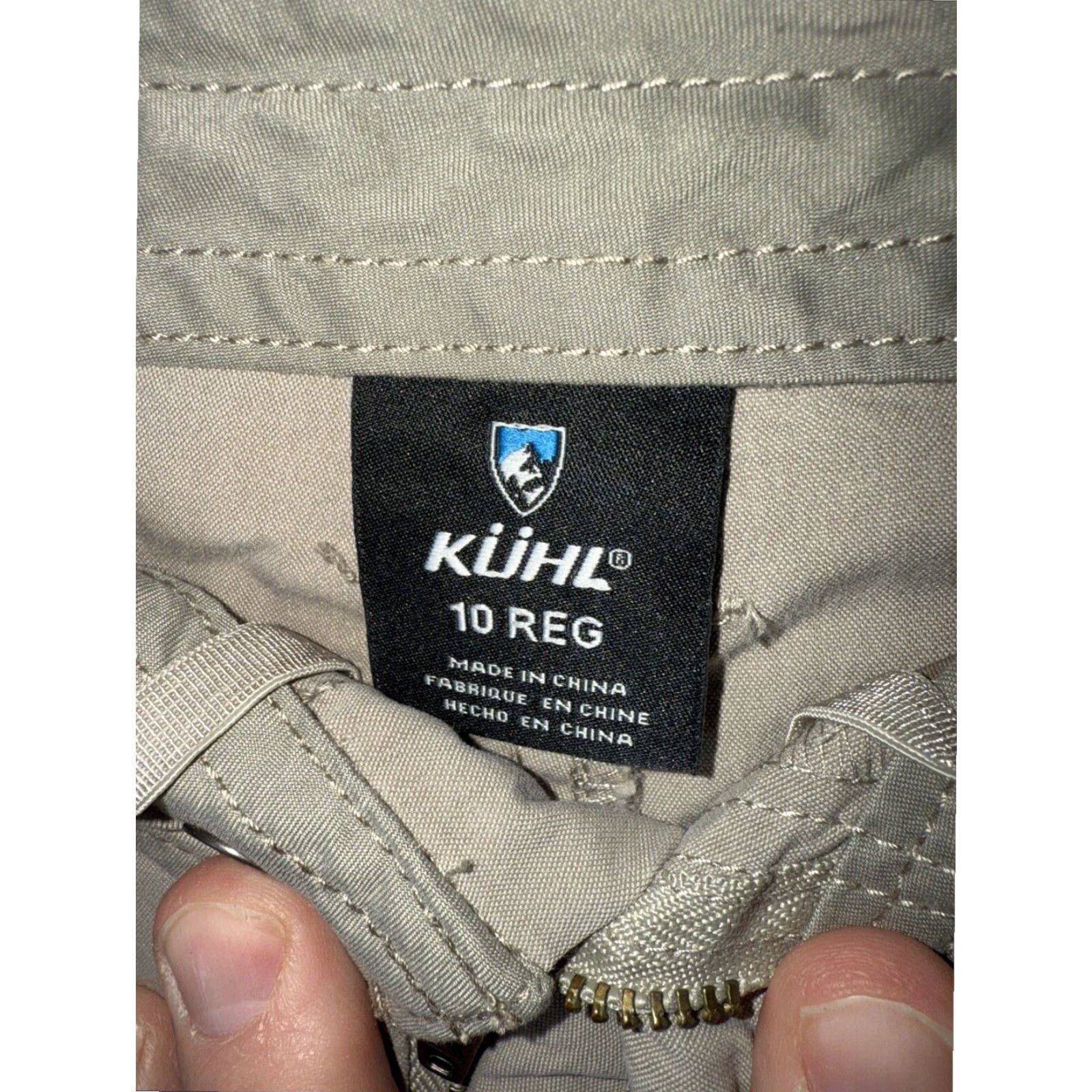 Vintage KUHL Lightweight Cotton Blend Women's Hiking Pants 10R Light Beige Size 32" / US 10 / IT 46 - 3 Thumbnail