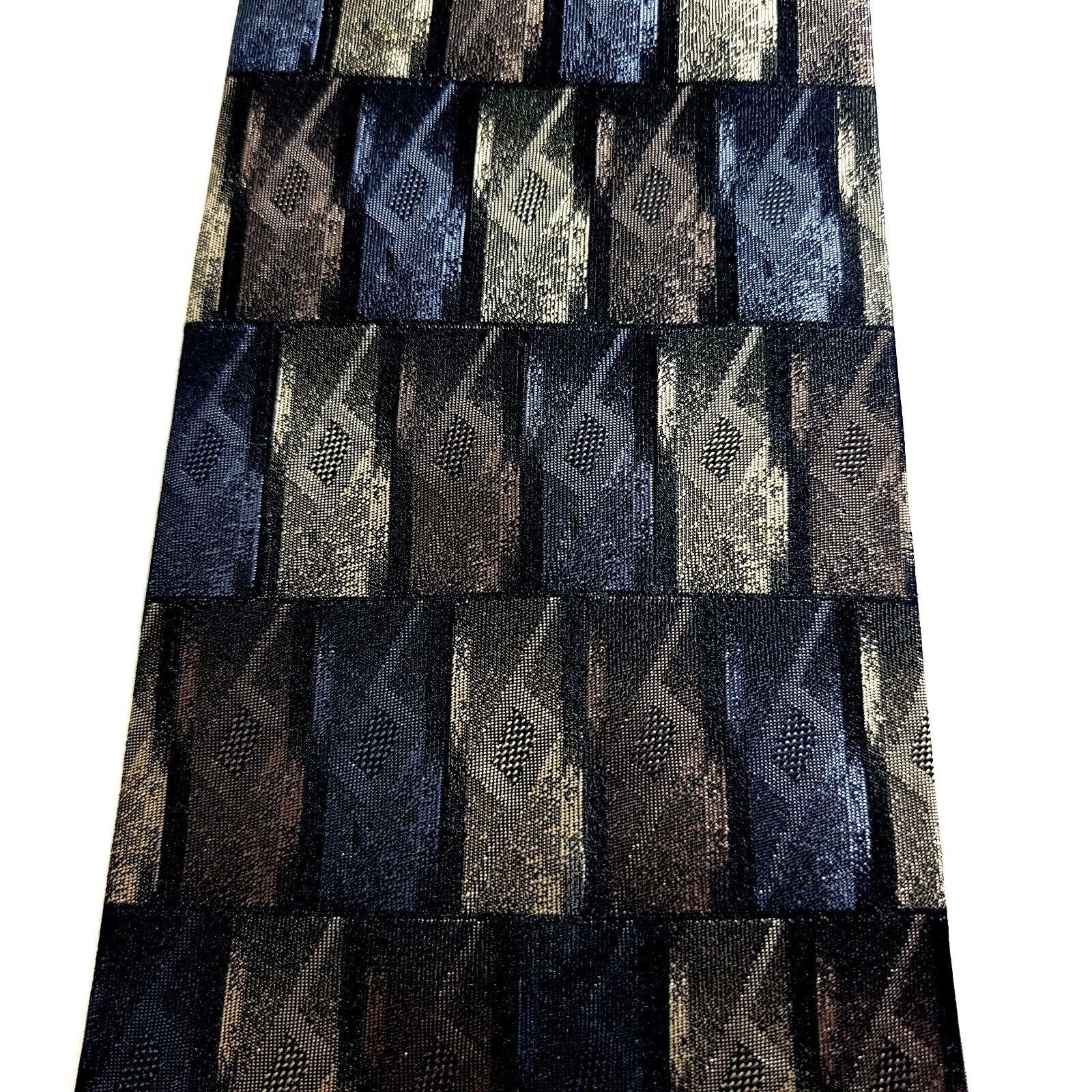 Croft & Barrow Croft & Barrow Gray Blue Beige Tan Woven Geometric Wide Abst Size ONE SIZE - 2 Thumbnail