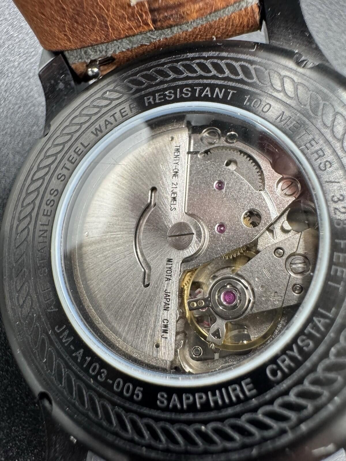 Other Jack Mason JM‑A103-005 Automatic Watch Rare Black Stainless Size ONE SIZE - 9 Thumbnail