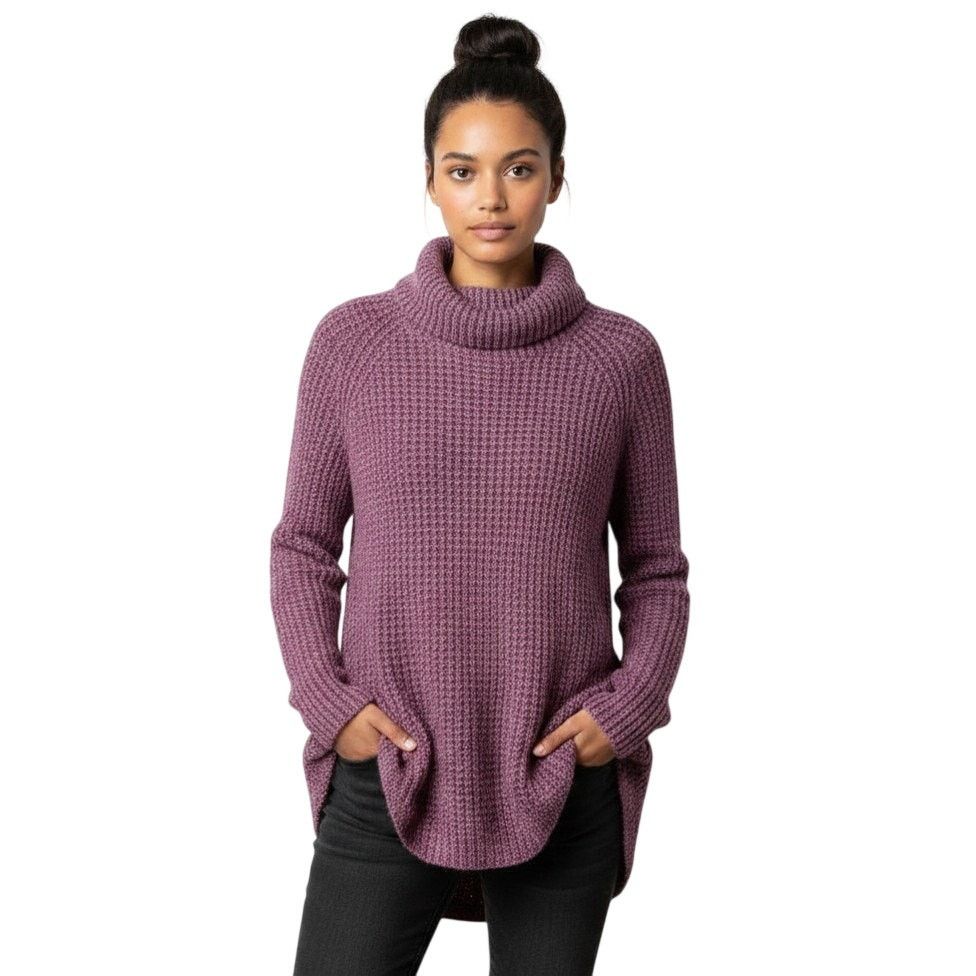 Free People Free People Purple Soft Knit Oversized Pullover Sweater, S Size S / US 4 / IT 40 - 3 Thumbnail