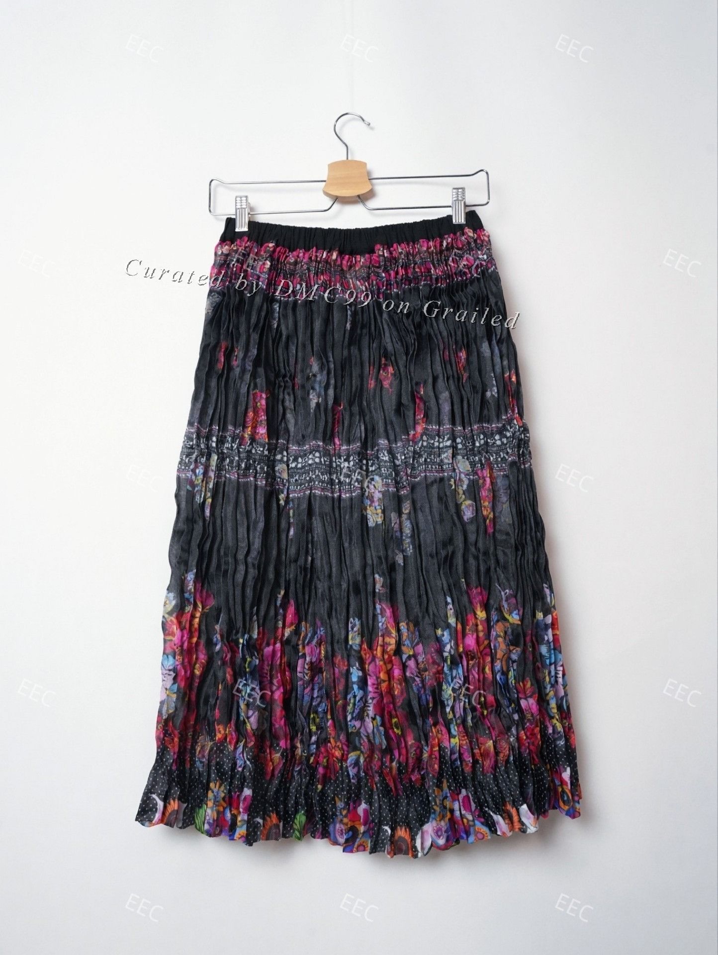 Comme des Garcons Tricot CDG Floral Pleated Midi Skirt | Grailed