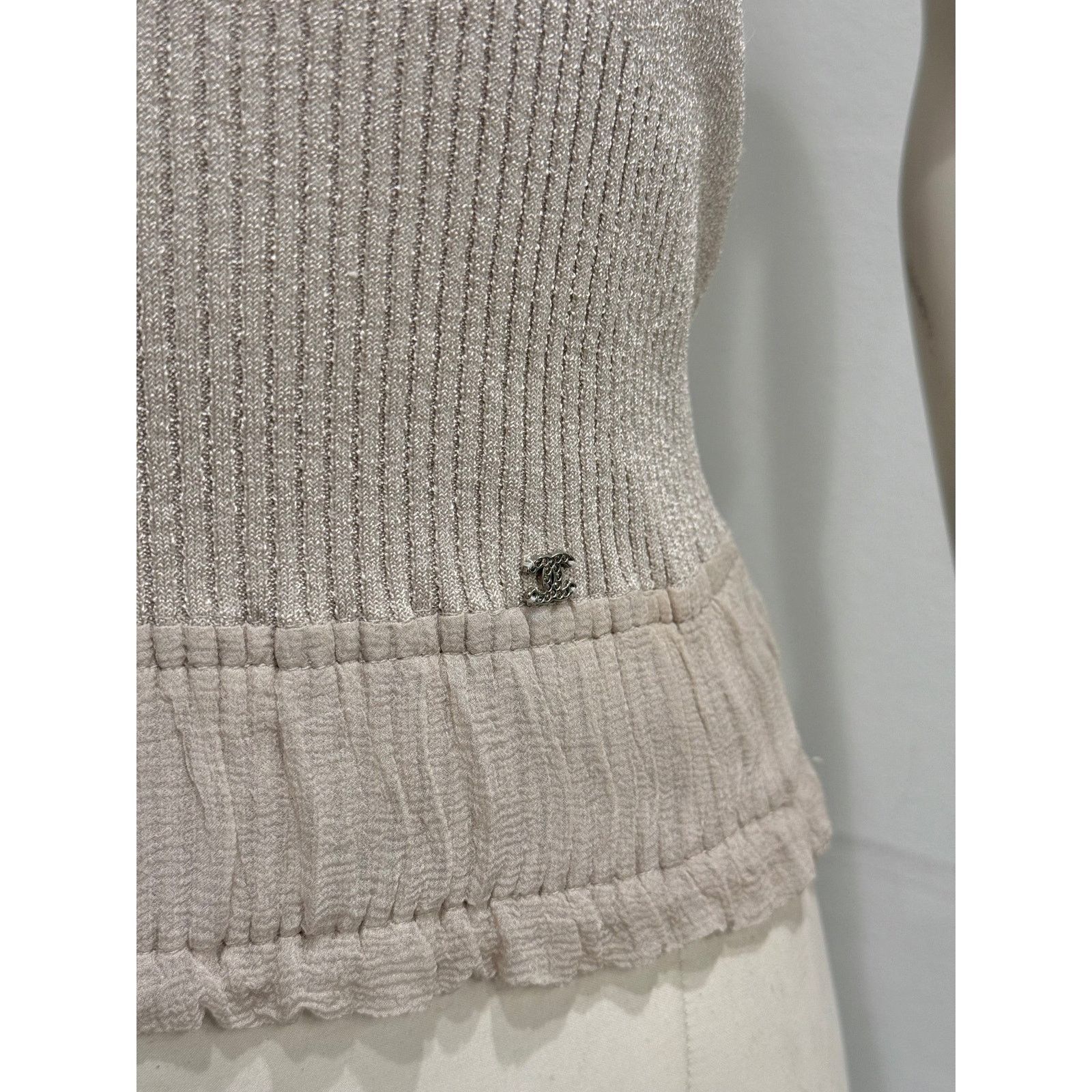 Chanel 2000s Chanel logo wool tank top Size XS / US 0-2 / IT 36-38 - 6 Thumbnail
