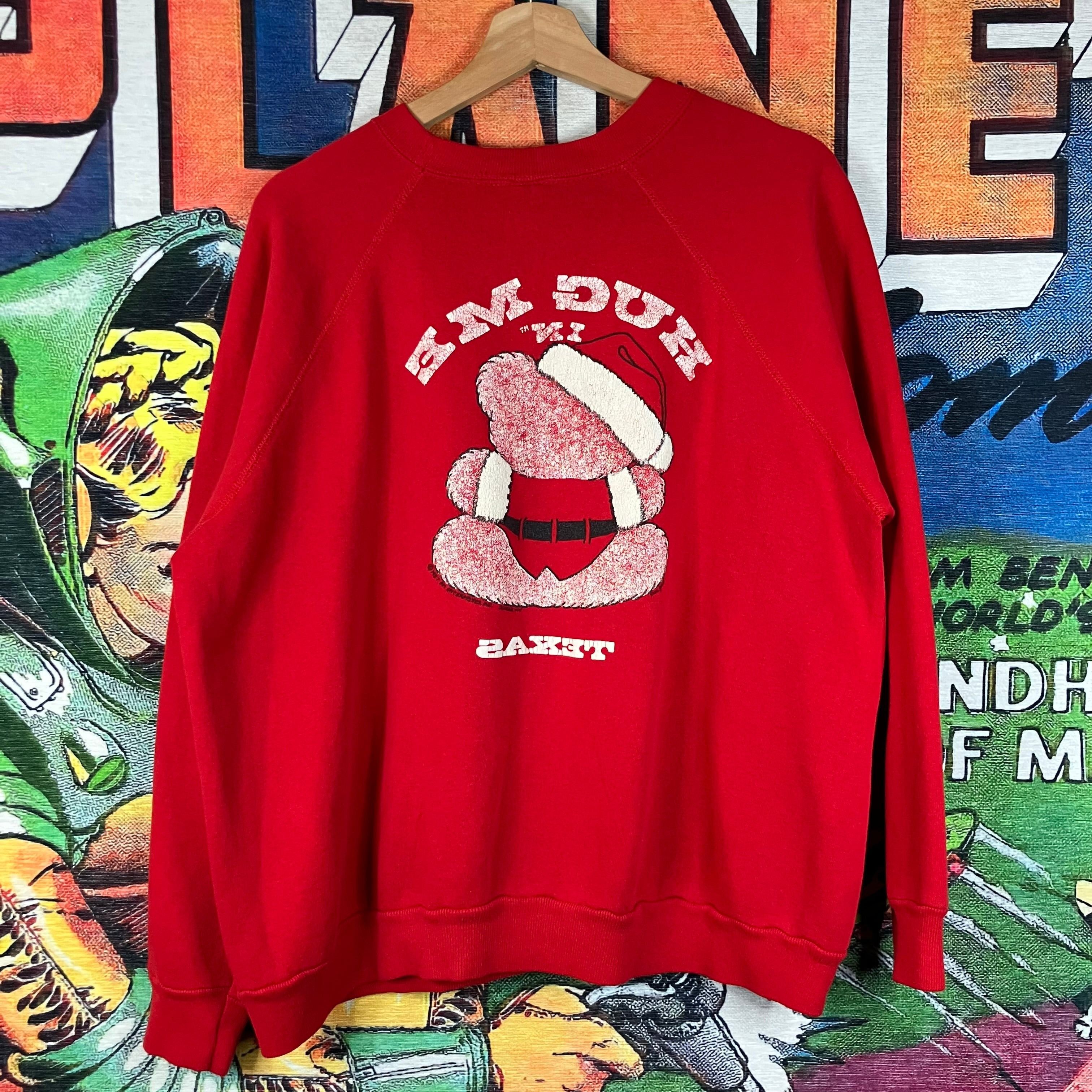 Vintage Vintage 90s Texas Hug Me Christmas Teddy Bear Sweatshirt L Size US L / EU 52-54 / 3 - 2 Thumbnail