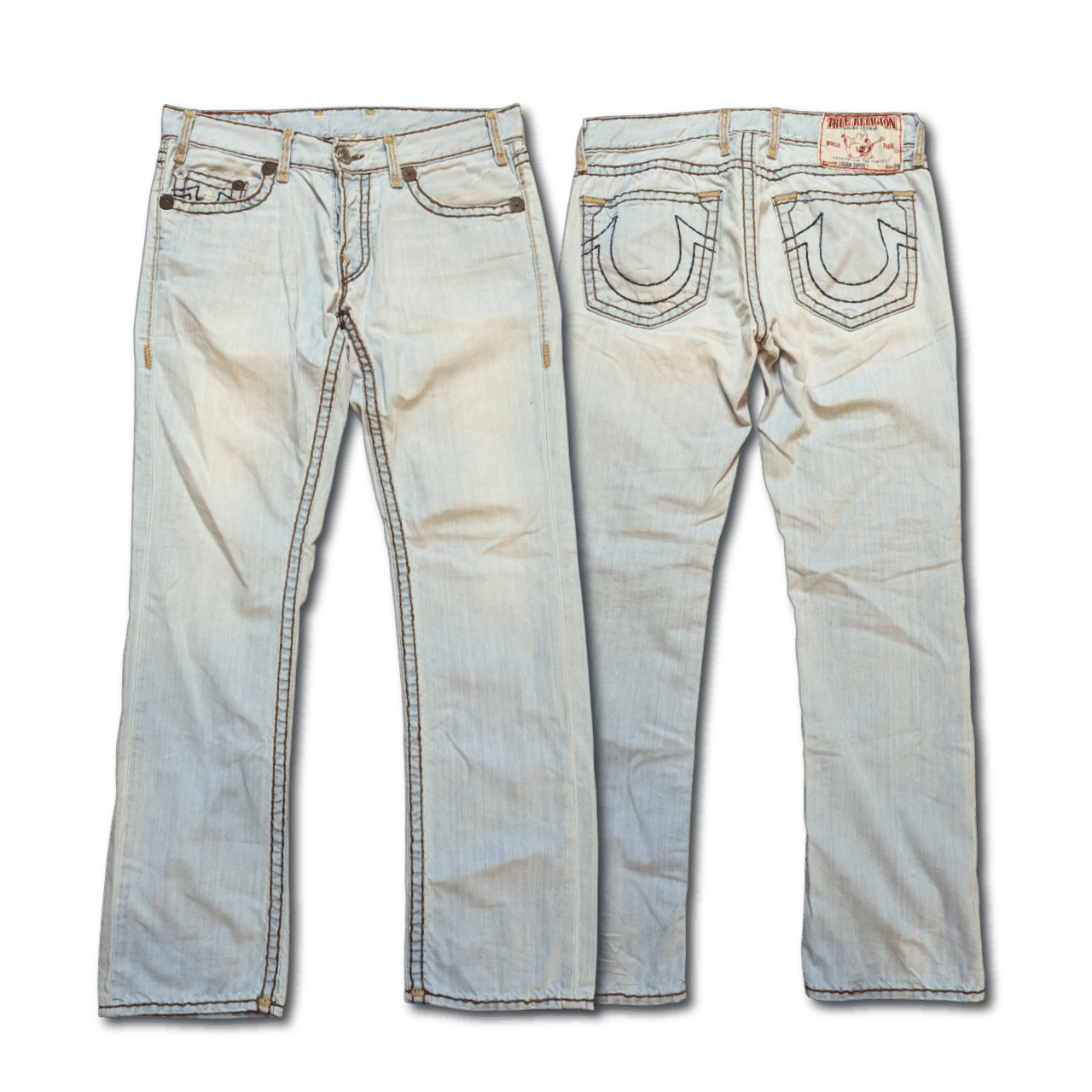 true religion ホワイトフレアデニム　chief keef Streetwear × True Religion × Vintage True Religion White