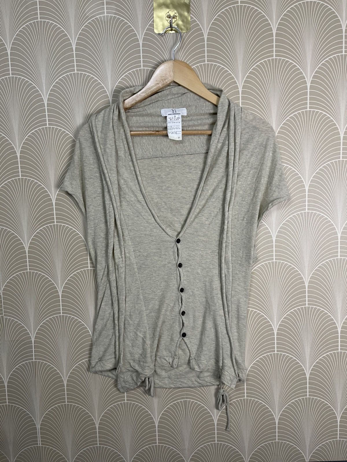 Yohji Yamamoto SS2021 YOHJI YAMAMOTO COTTON BUTTON CARDIGAN SLEEVELESS Size M / US 6-8 / IT 42-44 - 2 Thumbnail
