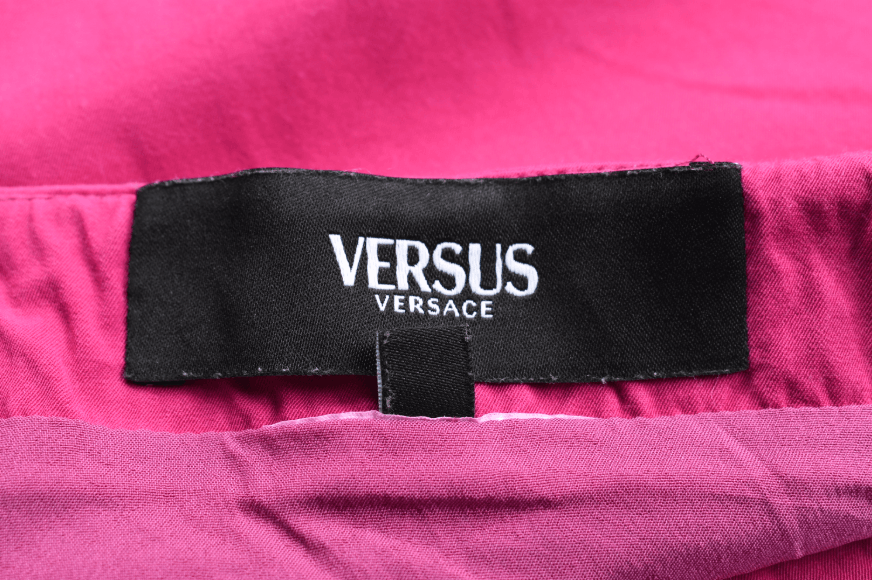 Versus Versace Women's Versus Versace Magenta Asymmetric Mini Skirt Size M Size 30" / US 8 / IT 44 - 3 Thumbnail
