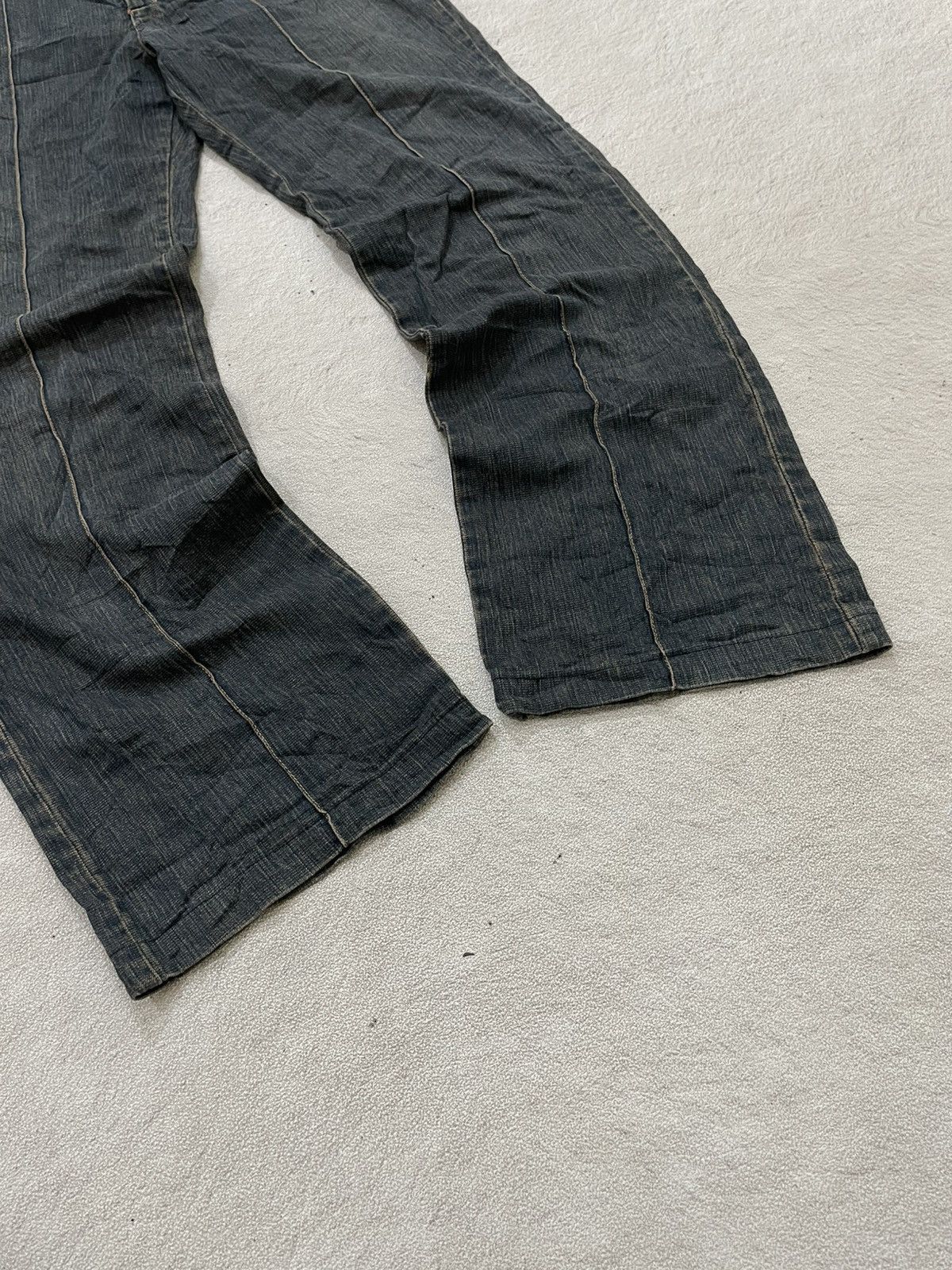 Japanese Brand 2000s Japan Dark Denim Panel Seam Faded Indigo Kapital Y2K Size US 26 / EU 42 - 3 Thumbnail