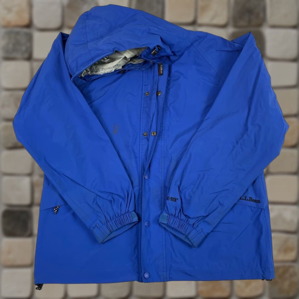 Vintage VINTAGE L.L.Bean Jacket Mens M Blue Goretex Waterproof Hooded Hiking Fishing Coat/Softshell Rain Wind-Resistant Size US M / EU 48-50 / 2 - 1 Thumbnail