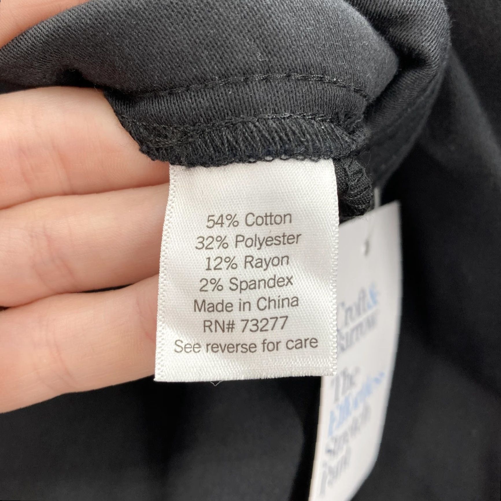 Croft & Barrow Croft & Barrow Pants Womens 16 Black Effortless Stretch Straight Leg Mid Rise Pull On Casual Workwear Shirt? Size 38" / US 16 / IT 52 - 7 Thumbnail