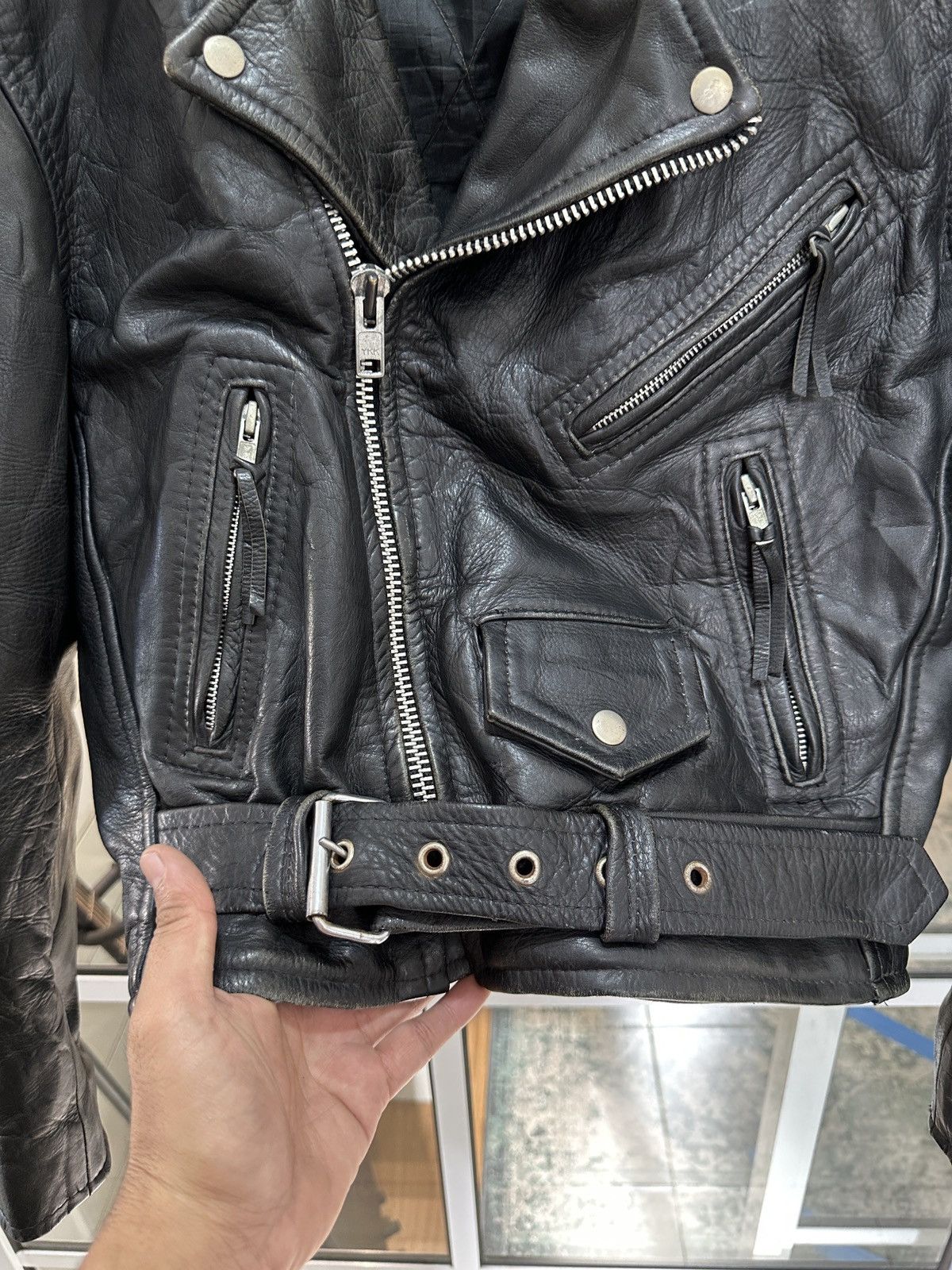 First MFG Co. 1980 First Genuine Leather Double Rider Biker Jacket Size US M / EU 48-50 / 2 - 7 Thumbnail