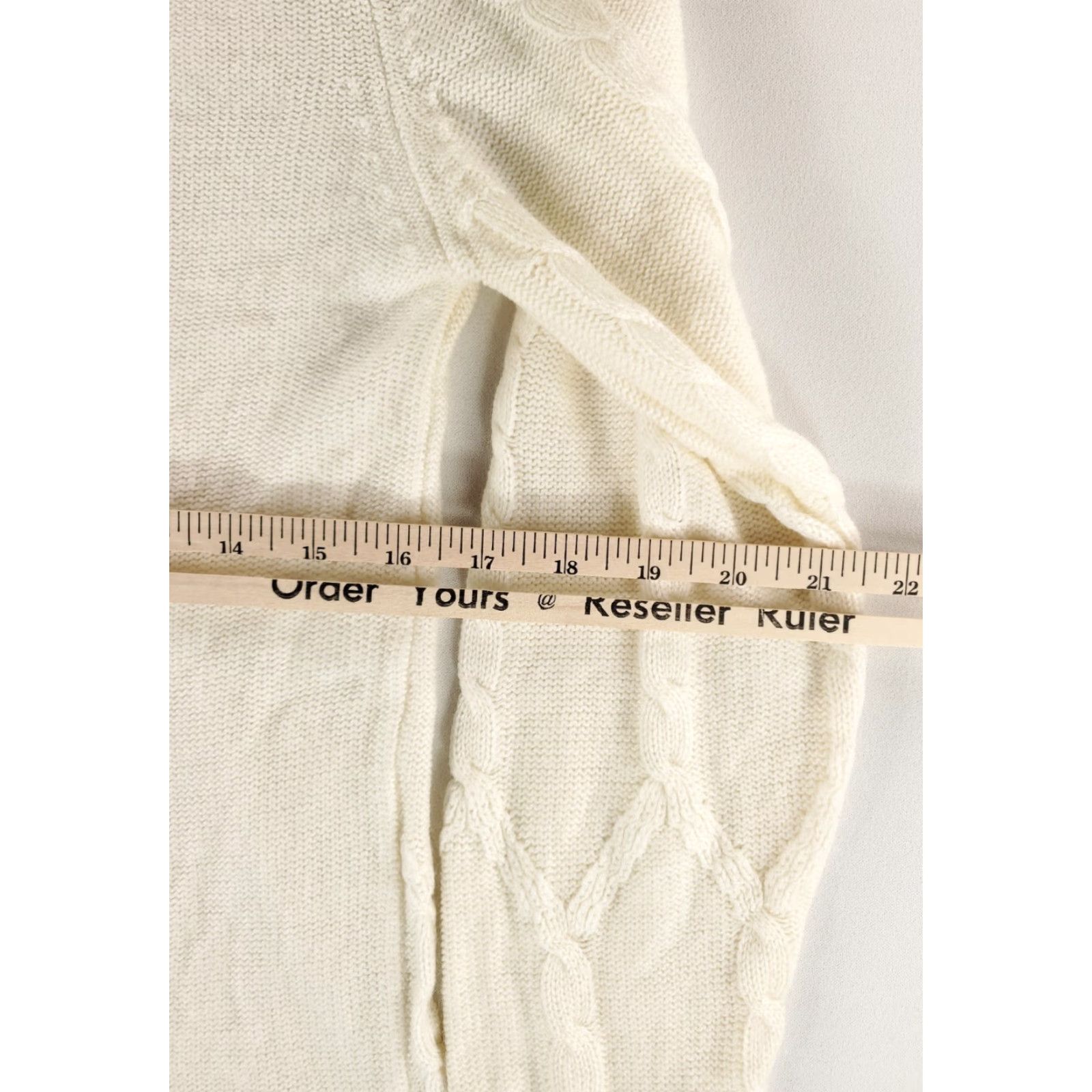 Lacoste VINTAGE Lacoste Sweater Women Ivory Cream Cable Knit VTG 60s V Neck Pullover Size M 38 Girls/Mens? Size M / US 6-8 / IT 42-44 - 6 Thumbnail