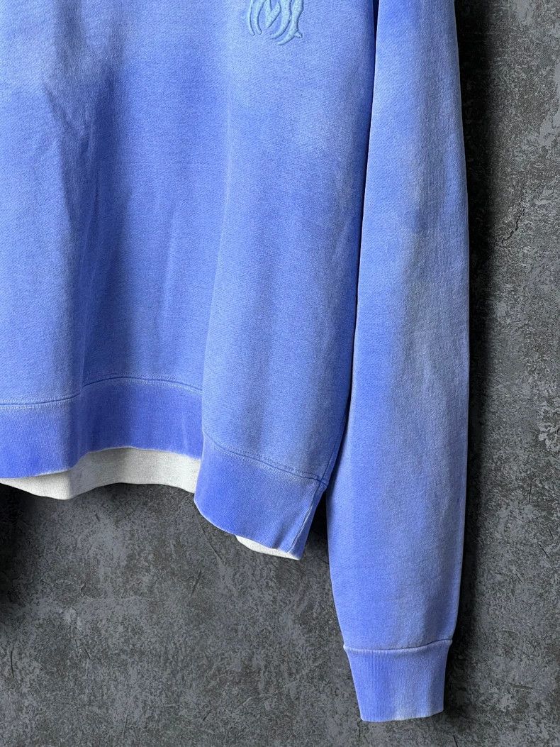 Amiri Amiri Blue logo embroidered cotton crewneck sweatshirt Size US M / EU 48-50 / 2 - 4 Thumbnail
