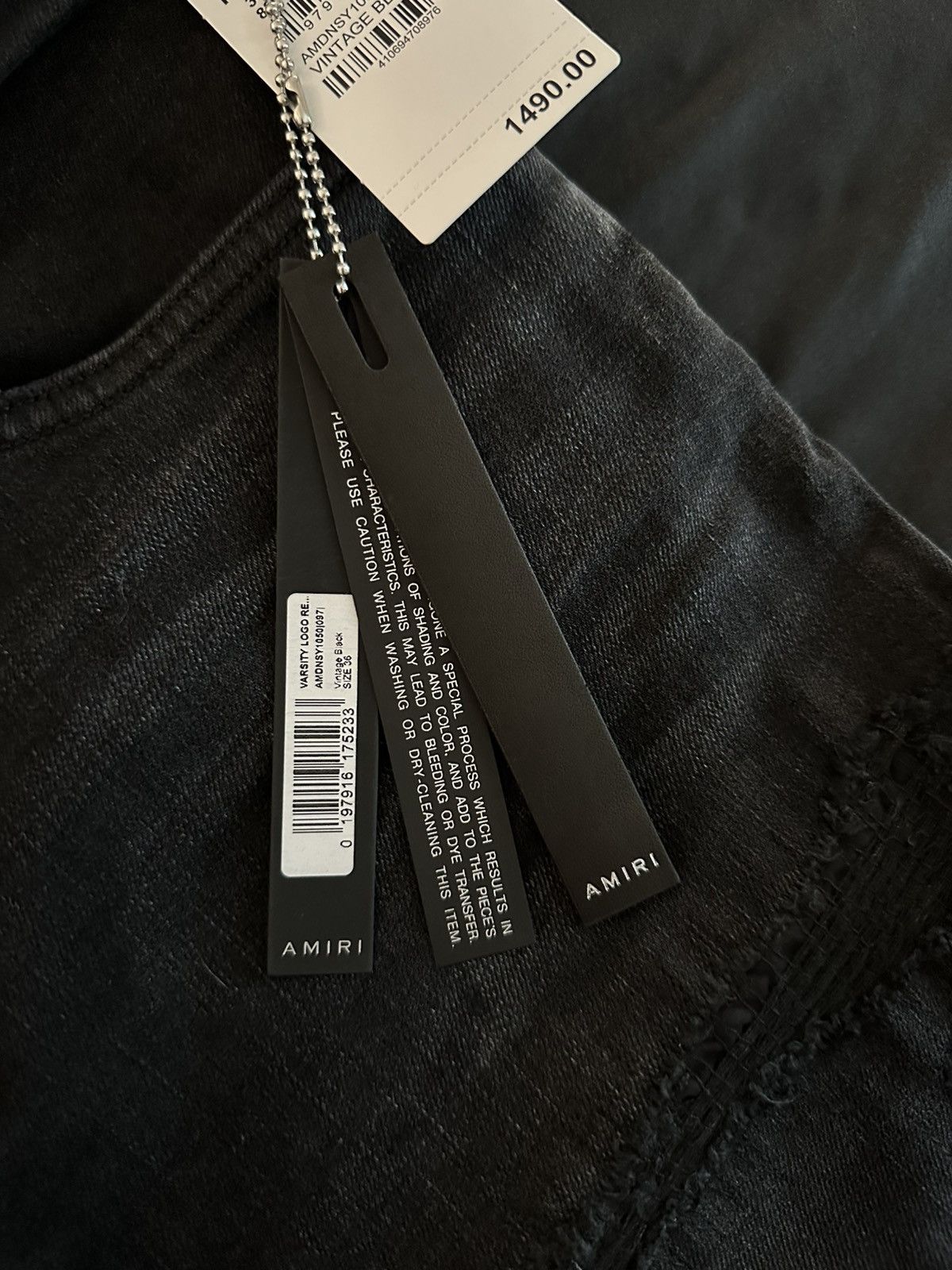 Amiri Amiri Varsity Logo Repair Skinny Jeans Size US 36 / EU 52 - 5 Thumbnail