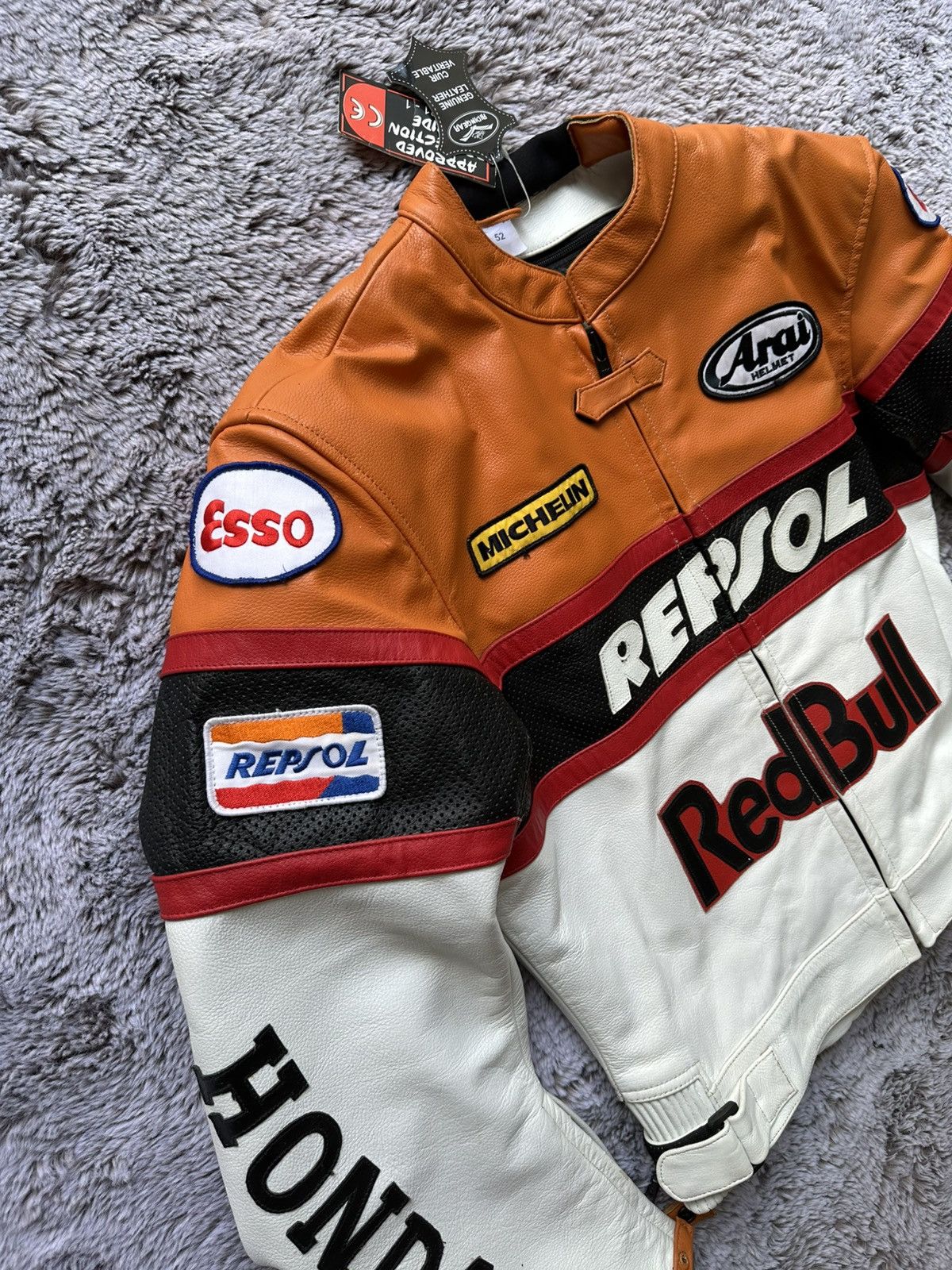 Red Bull Red Bull Honda Leather Jacket size 52 with tags Size US L / EU 52-54 / 3 - 7 Thumbnail