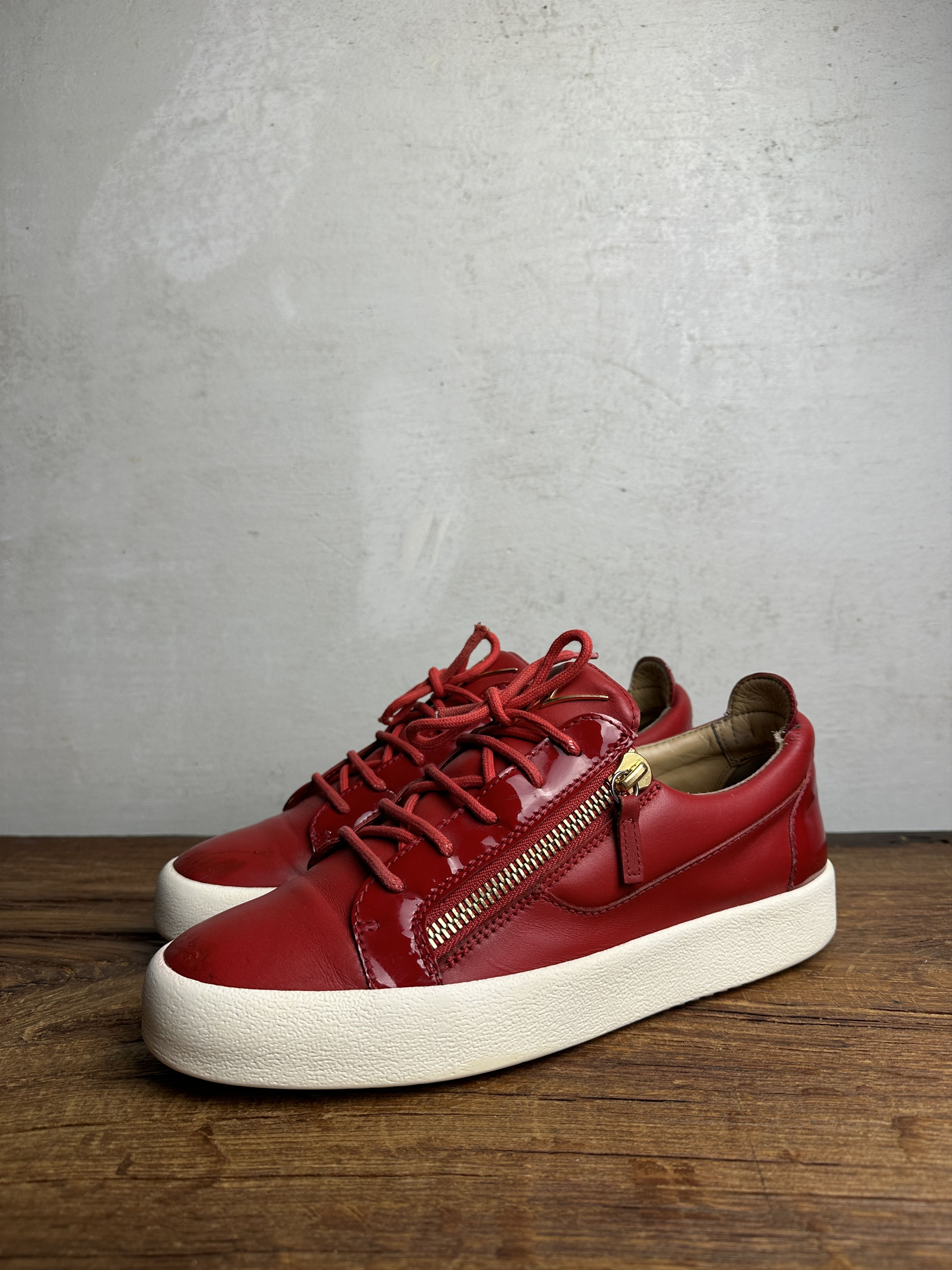 Giuseppe Zanotti Giuseppe Zanotti Red Signature Frankie Sneakers Size US 9 / EU 42 - 1 Thumbnail