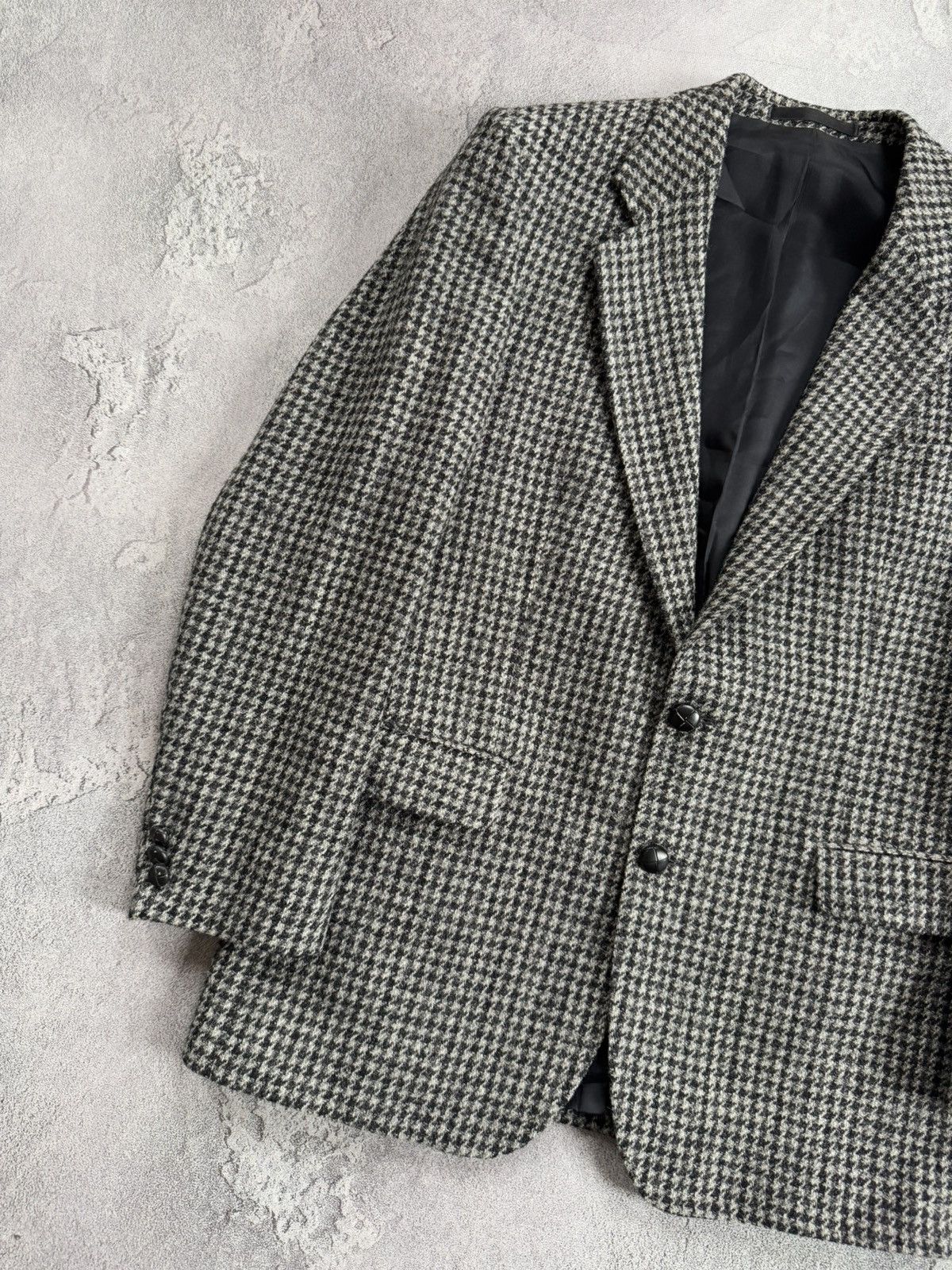 Harris Tweed × Vintage Harris Tweed M button up blazer jacket checkered wool Size 42S - 6 Thumbnail