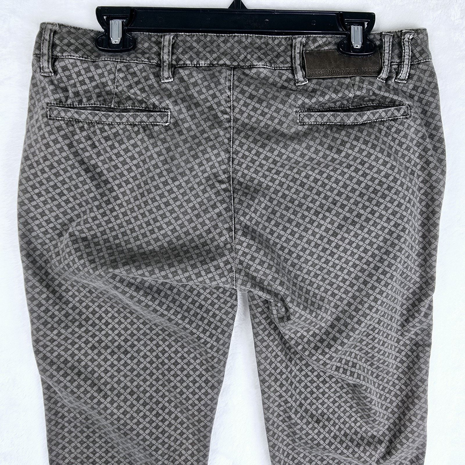 Other Alessandro Dell'Acqua Brown Geometric AOP Pants Sz 34 34x29 Size 34" / US 12 / IT 48 - 11 Thumbnail