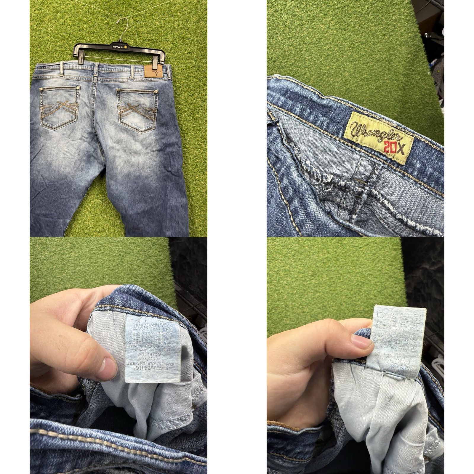 Wrangler VINTAGE Wrangler 20X Jeans Mens 40x30 Blue Style Straight Baggy Denim Pants 5-Pocket Mens Size US 40 / EU 56 - 8 Thumbnail
