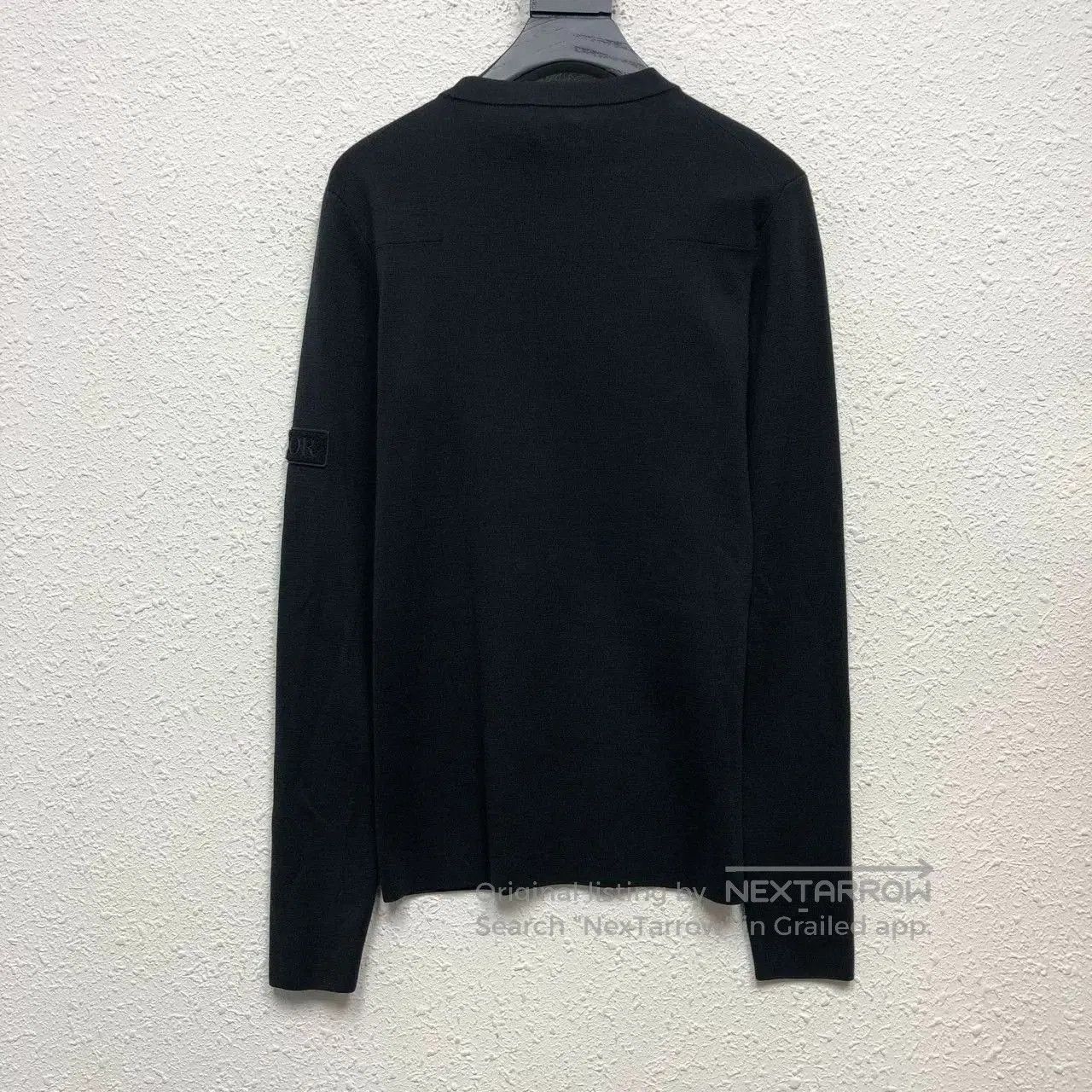 Dior black embroidered cashmere knit sweater. Size XS / US 0-2 / IT 36-38 - 2 Thumbnail