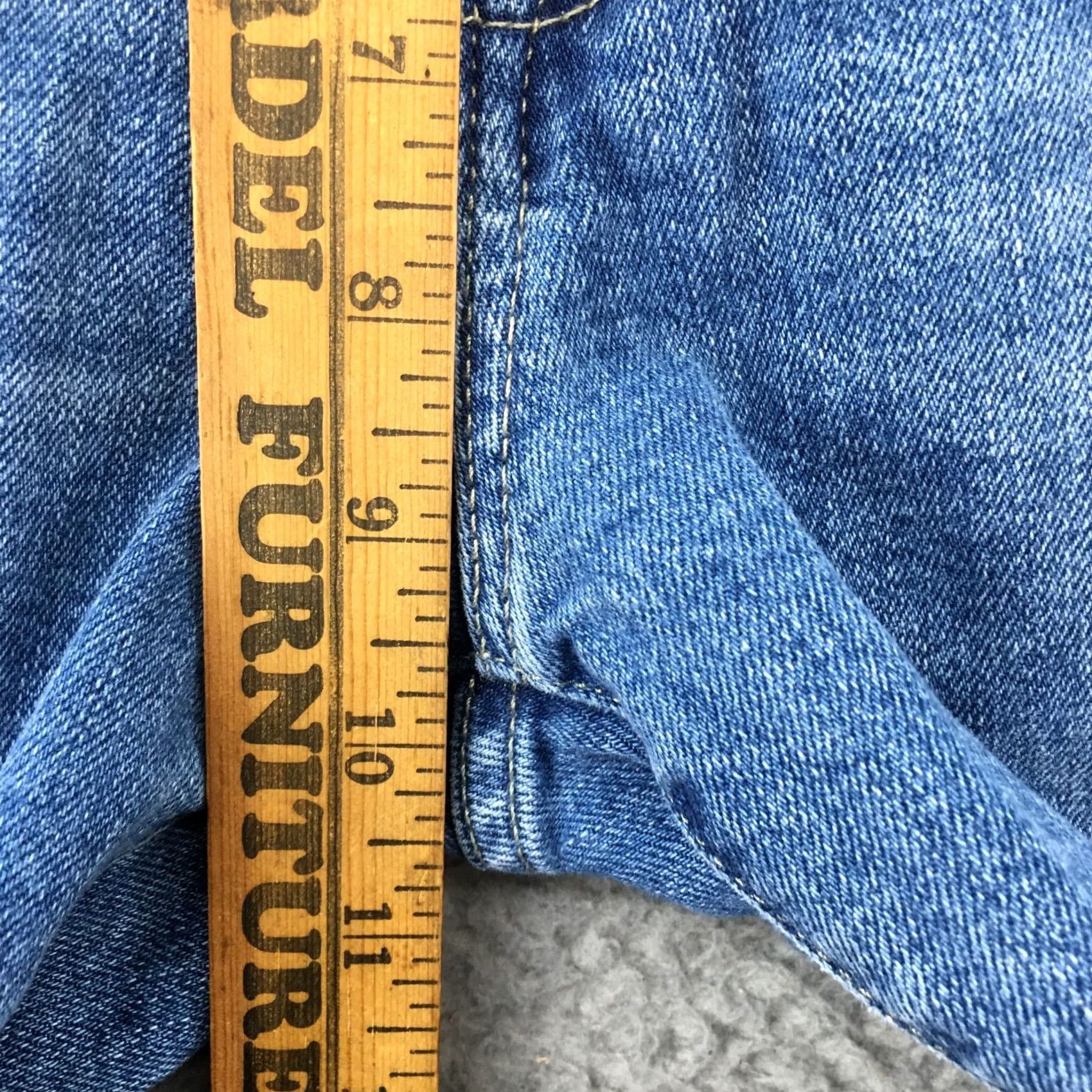 Gap GAP Girlfriend Distressed Jeans Womens 27 Blue Denim Mid Rise Zip Fly Jeans Size 27" / US 4 / IT 40 - 7 Thumbnail