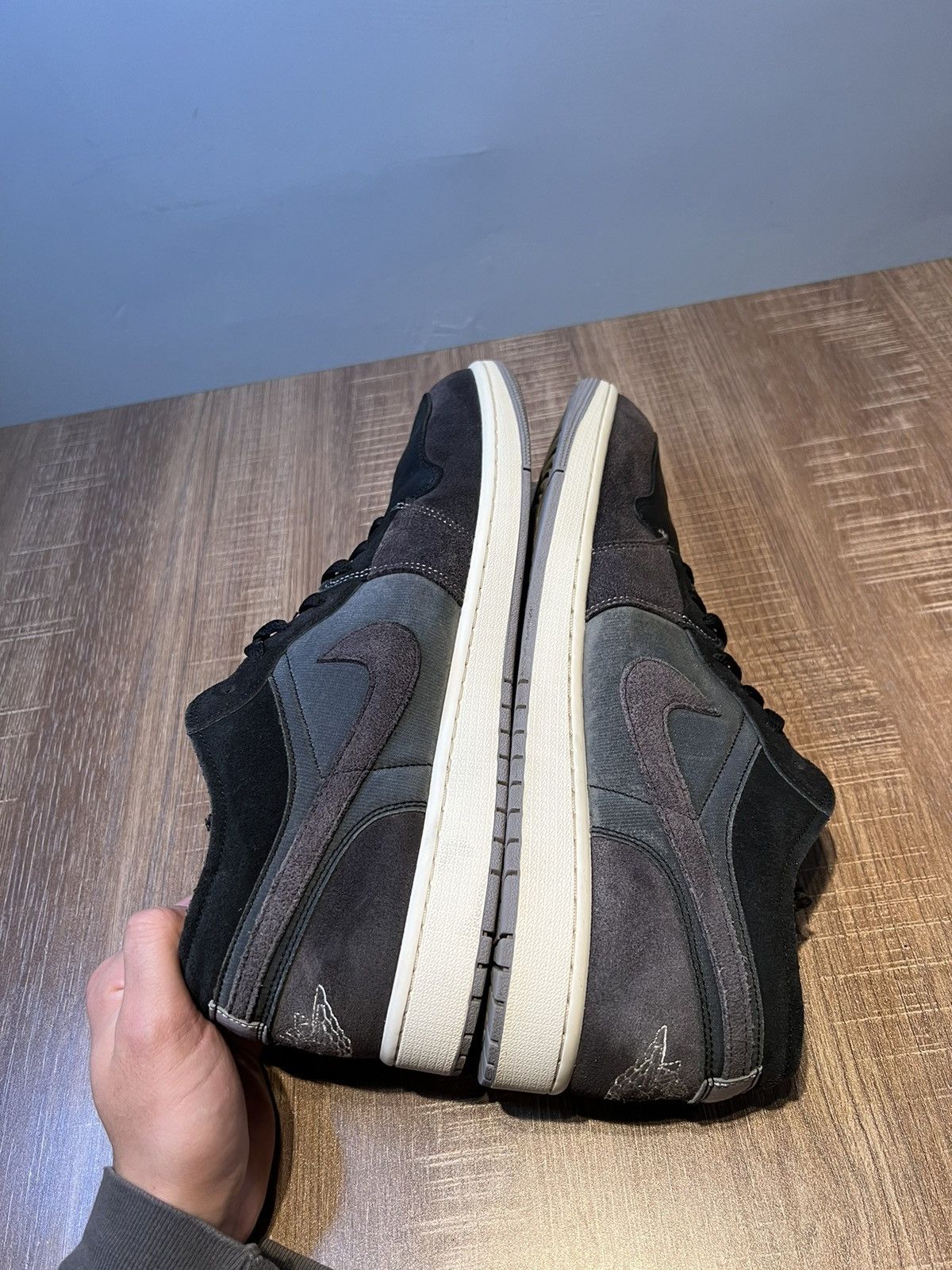 Jordan Brand Size 15 - Jordan 1 Low Inside Out Black Gray Shoes Sneakers Size US 15 / EU 48 - 5 Thumbnail