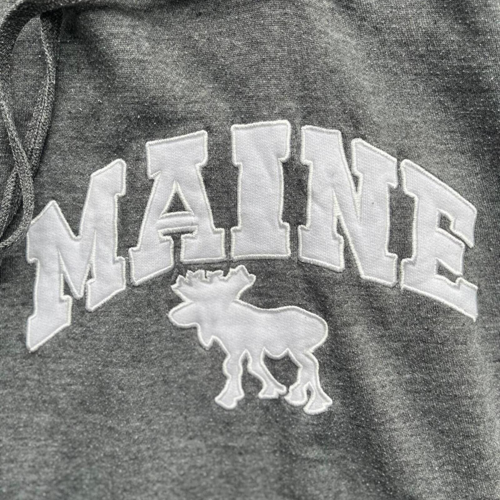 Other Vintage Style Grey Maine Moose Hoodie Sweatshirt Size M Size US M / EU 48-50 / 2 - 2 Thumbnail