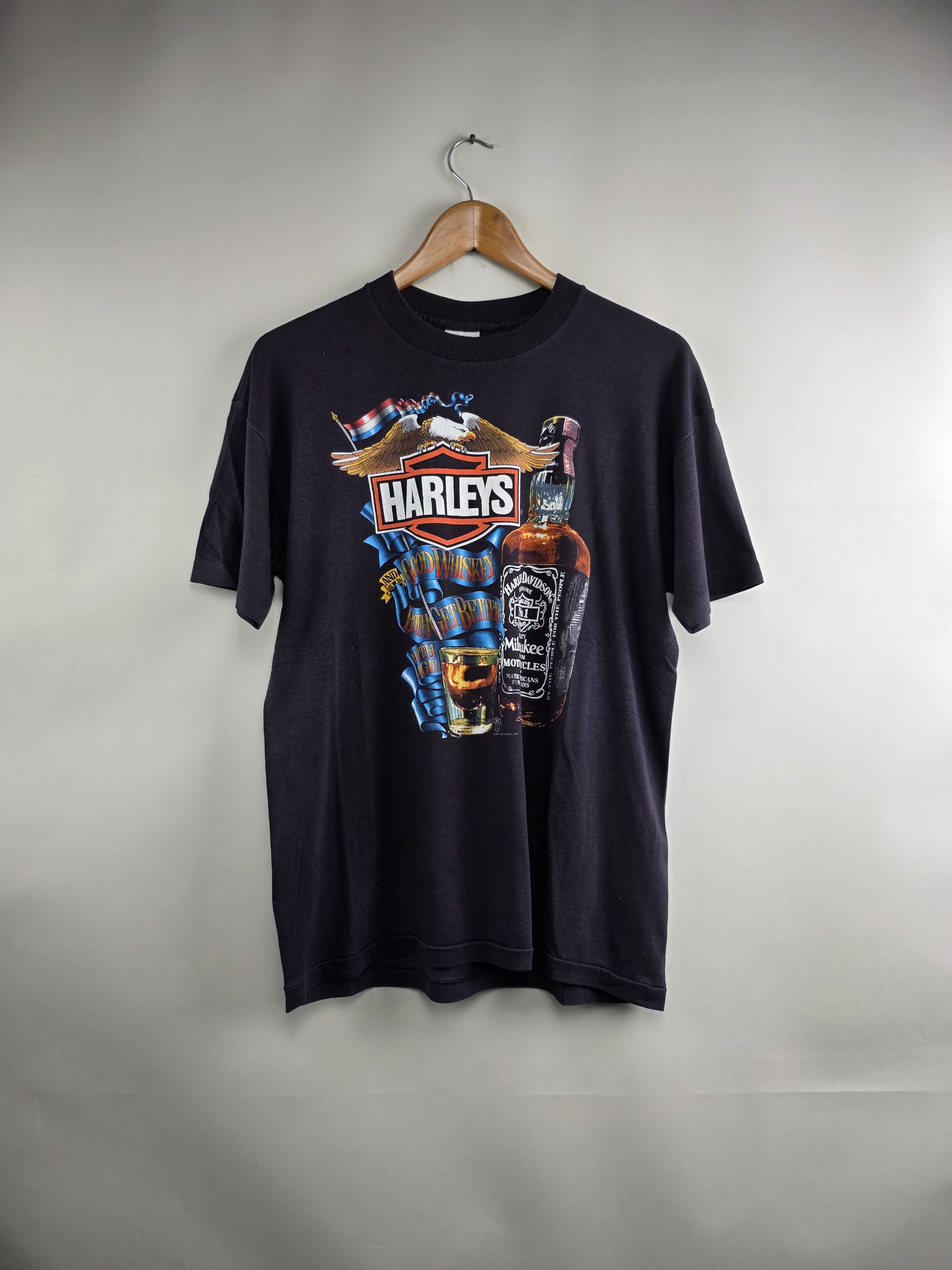 Harley Davidson 1987 Harley Davidson Harleys and good Whiskey 3D Emblem Size US L / EU 52-54 / 3 - 11 Thumbnail